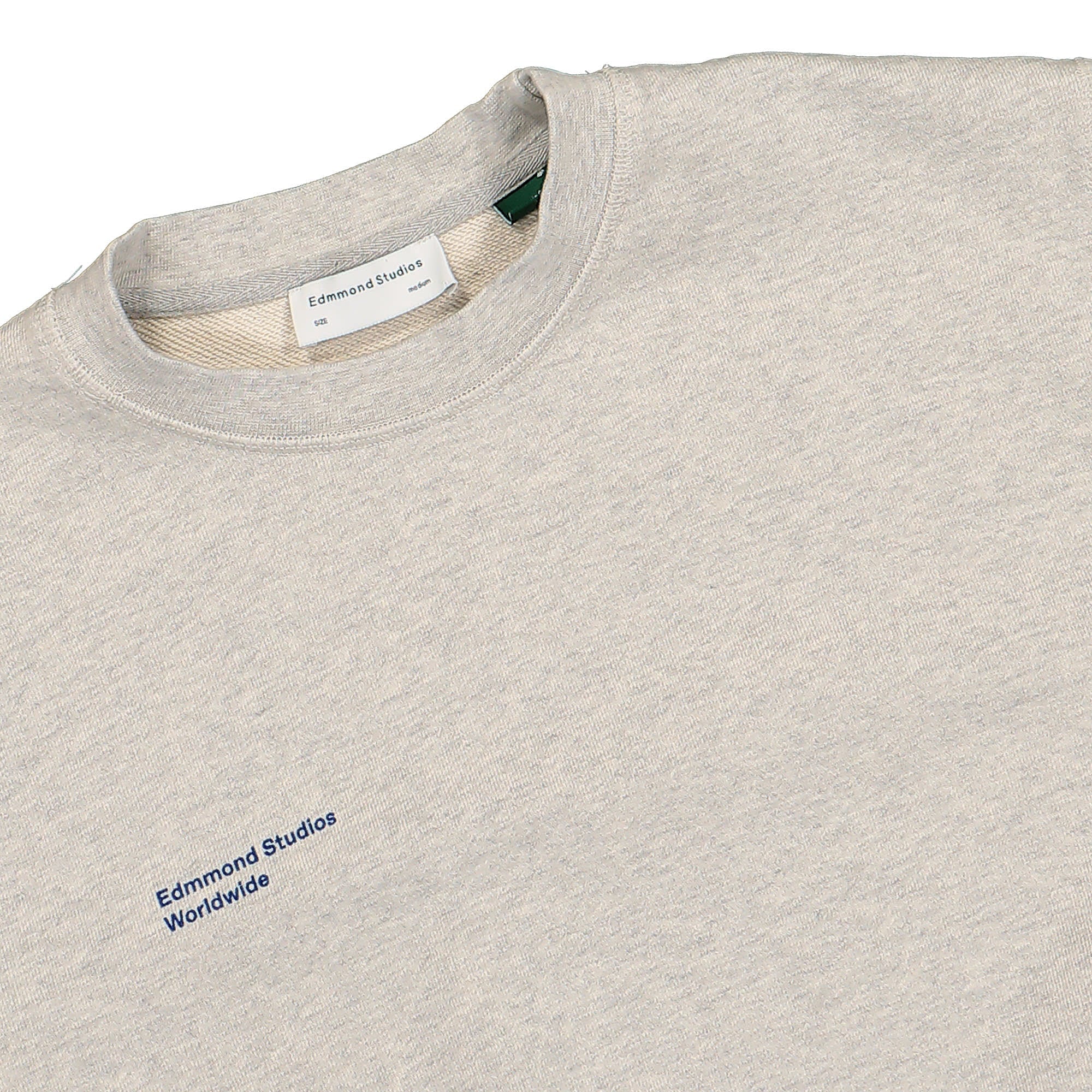 Edmmond Studios Globe Sweatshirt Plain Light Grey Melange Sweatshirts Material | Overkill