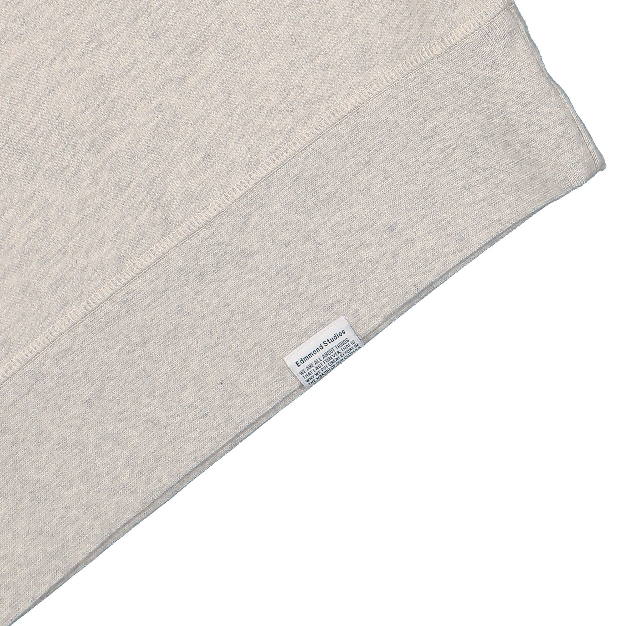 Edmmond Studios Standard Sweatshirt Plain Light Grey Melange Sweatshirts Detailfoto | Overkill