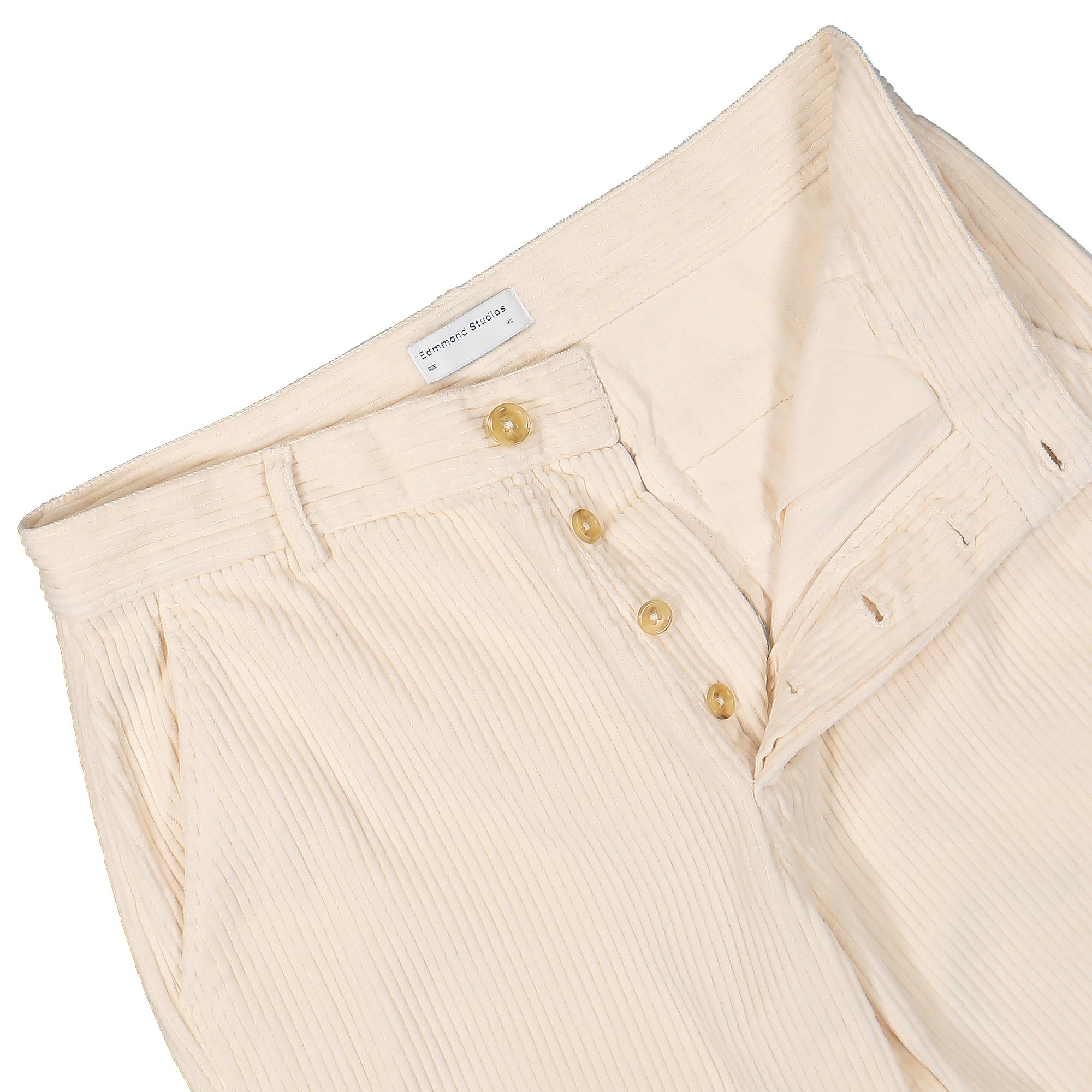 Edmmond Studios Jorge Pants Plain Off White Casual Pants Detailfoto | Overkill