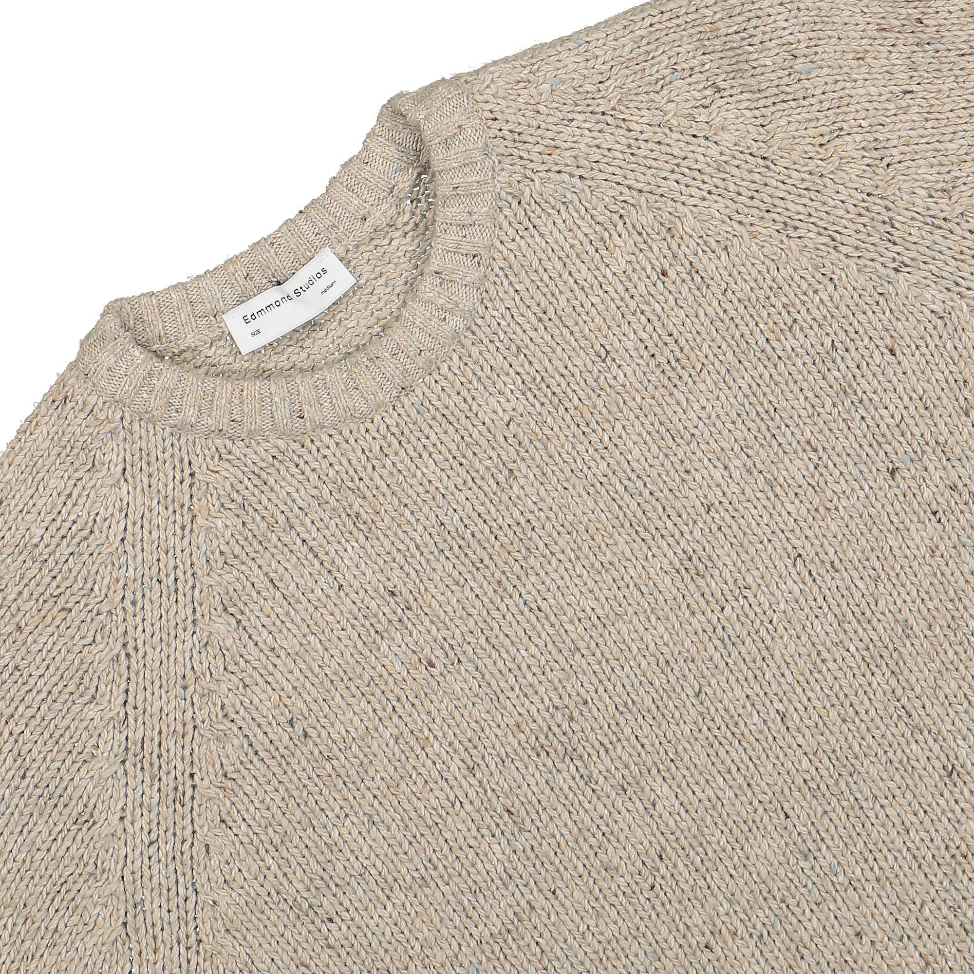 Edmmond Studios Paris Sweater Plain Beige Sweatshirts Close-up | Overkill