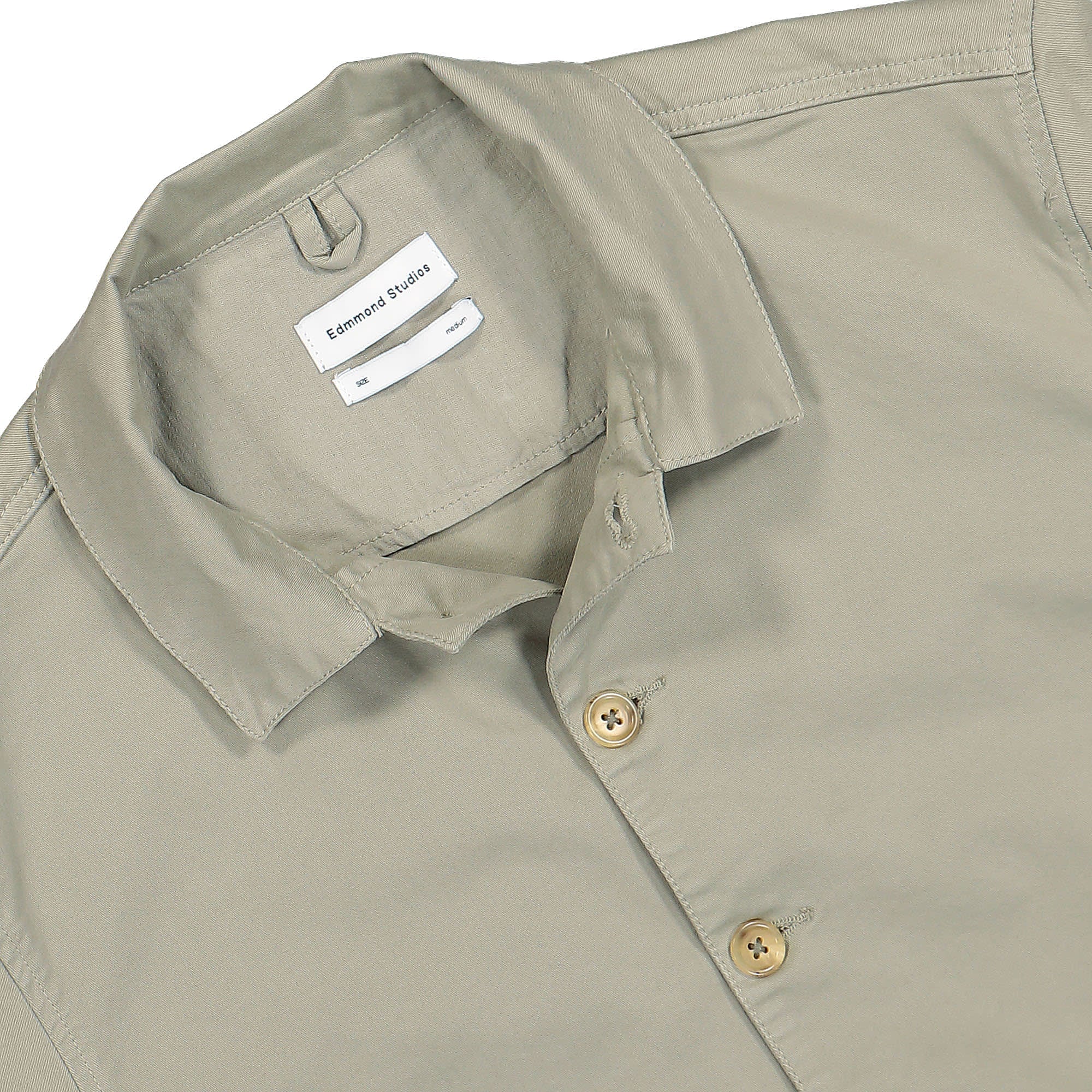 Edmmond Studios Lab Jacket Plain Olive Jackets Close-up | Overkill