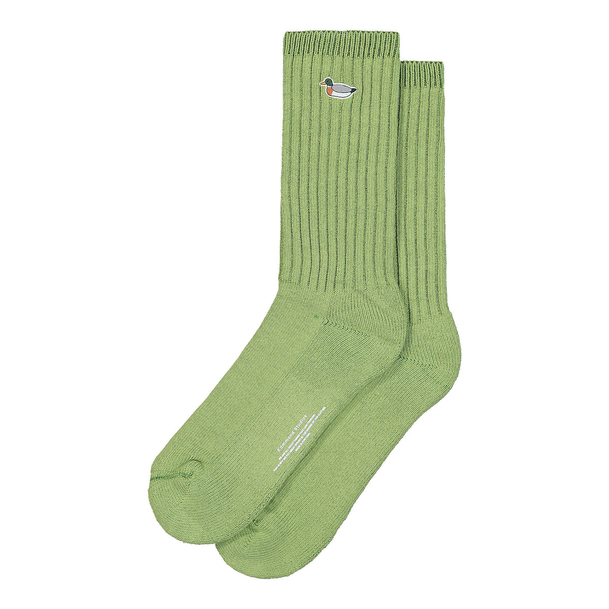 Edmmond Studios Duck Socks Plain Green Socks 322-94-01650 | Overkill