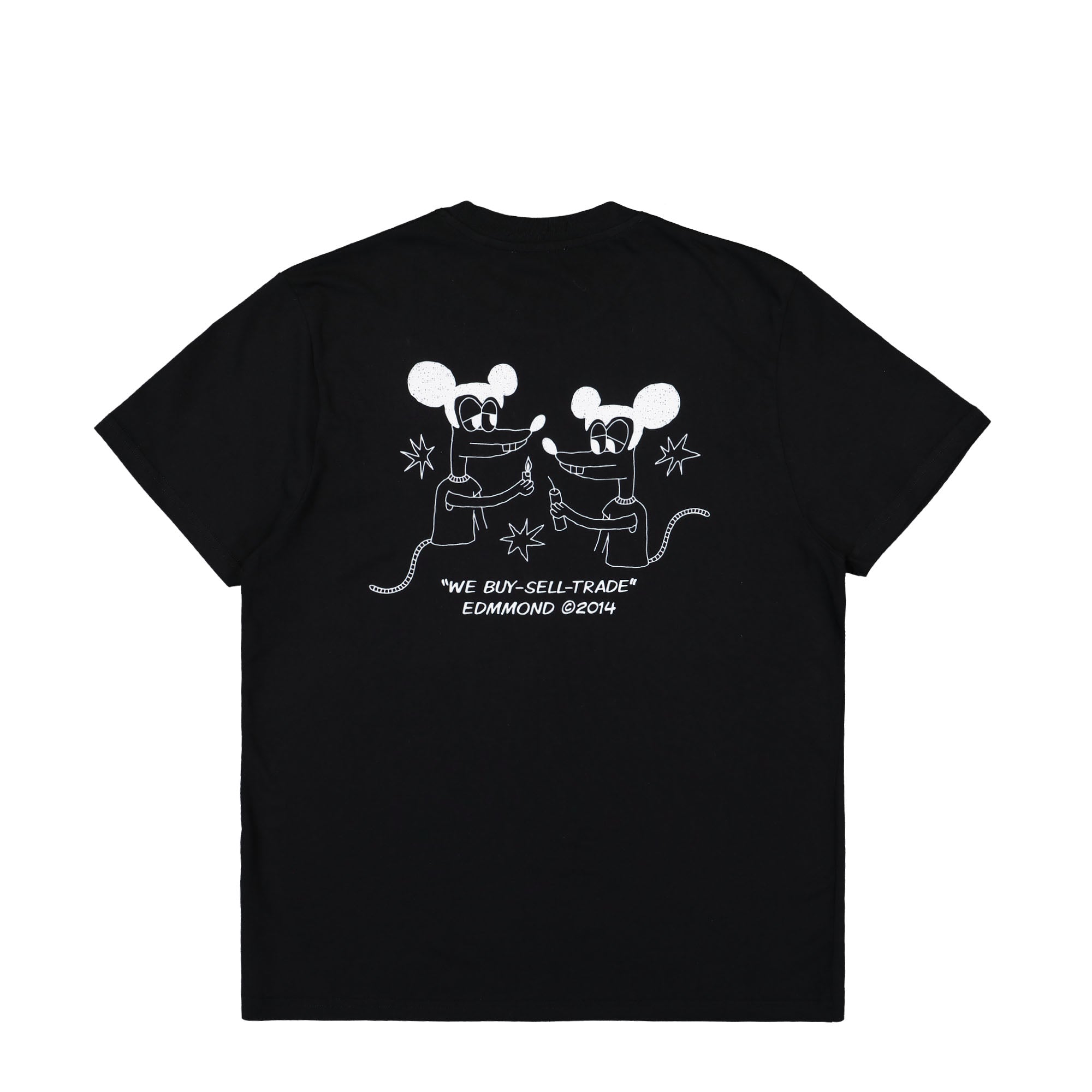 Edmmond Studios Global Entertainment T-Shirt Plain Black T-Shirts Close-up | Overkill