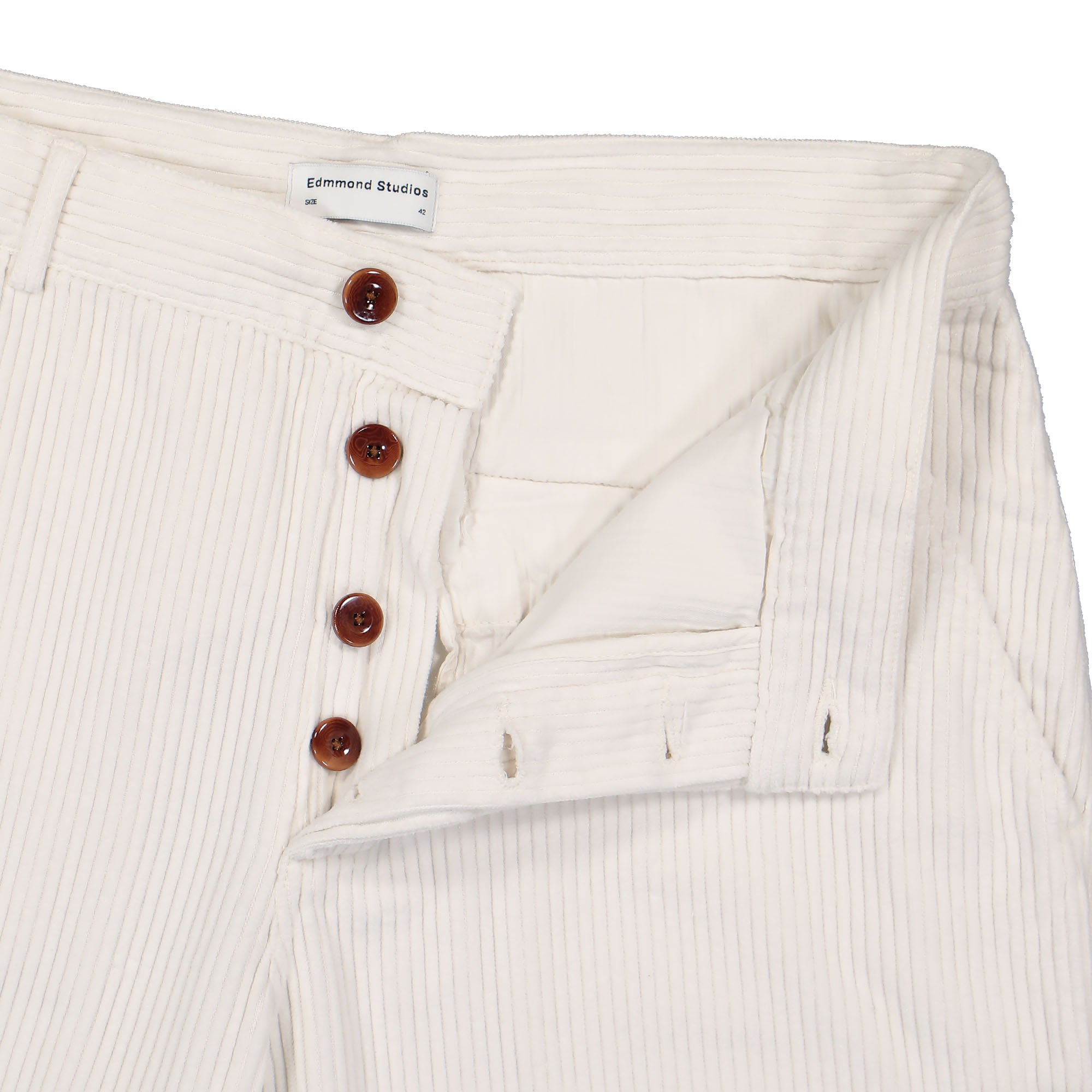 Edmmond Studios Jorge Pants Plain Off White Casual Pants Detailfoto | Overkill