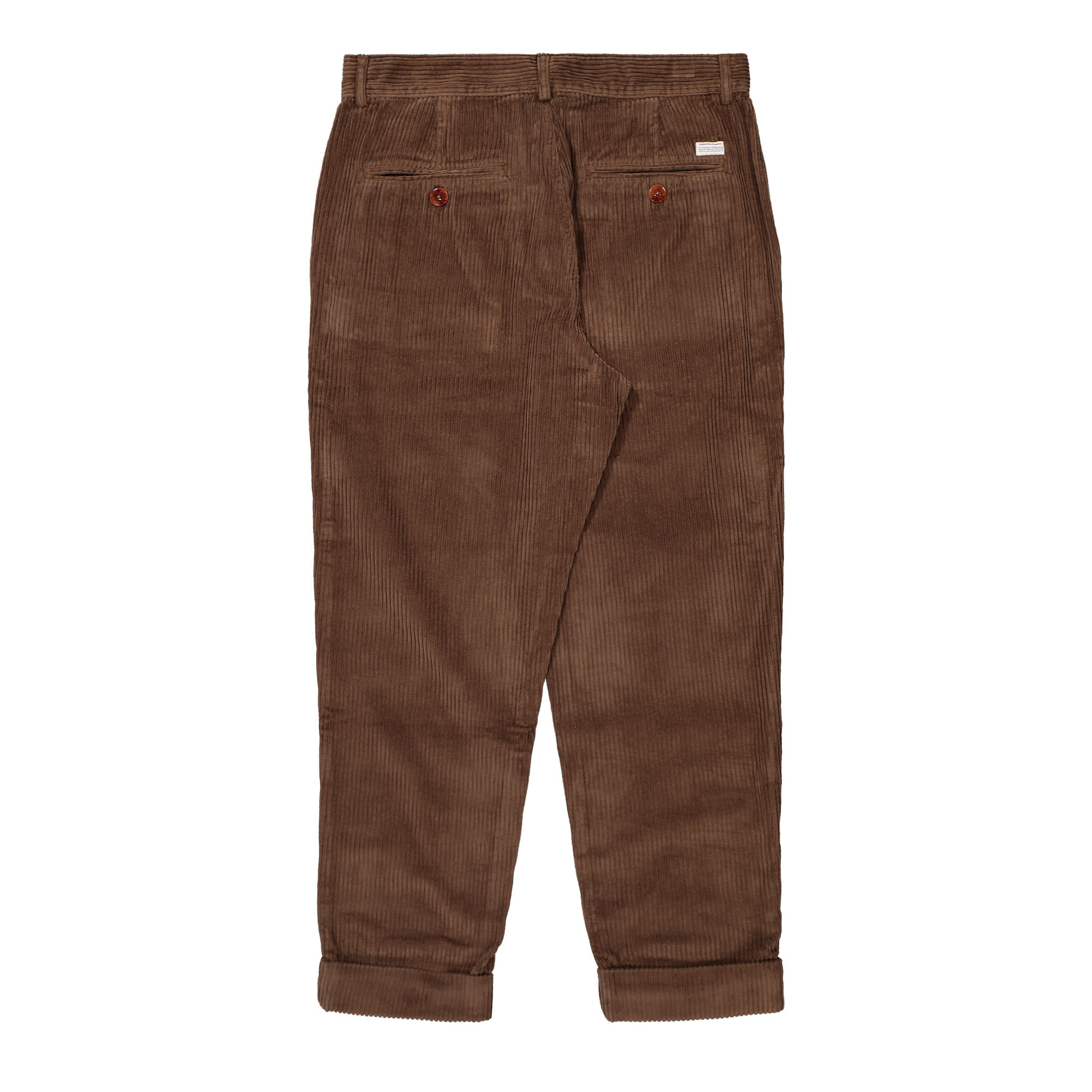 Edmmond Studios Jorge Pants Plain Brown Casual Pants Material | Overkill