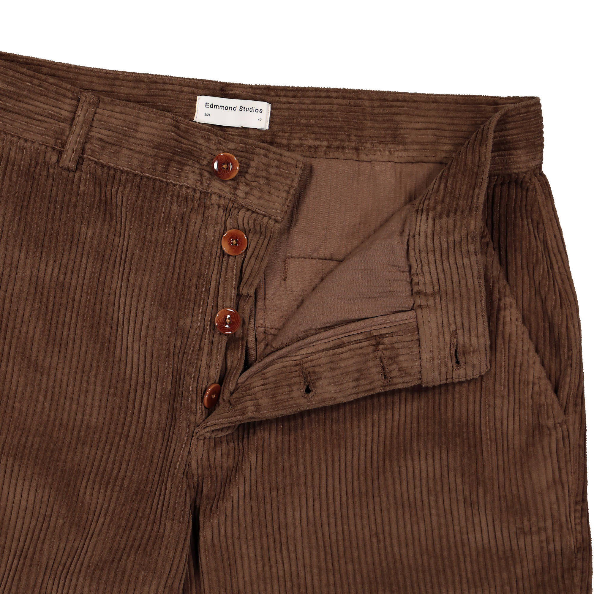 Edmmond Studios Jorge Pants Plain Brown Casual Pants Detailfoto | Overkill