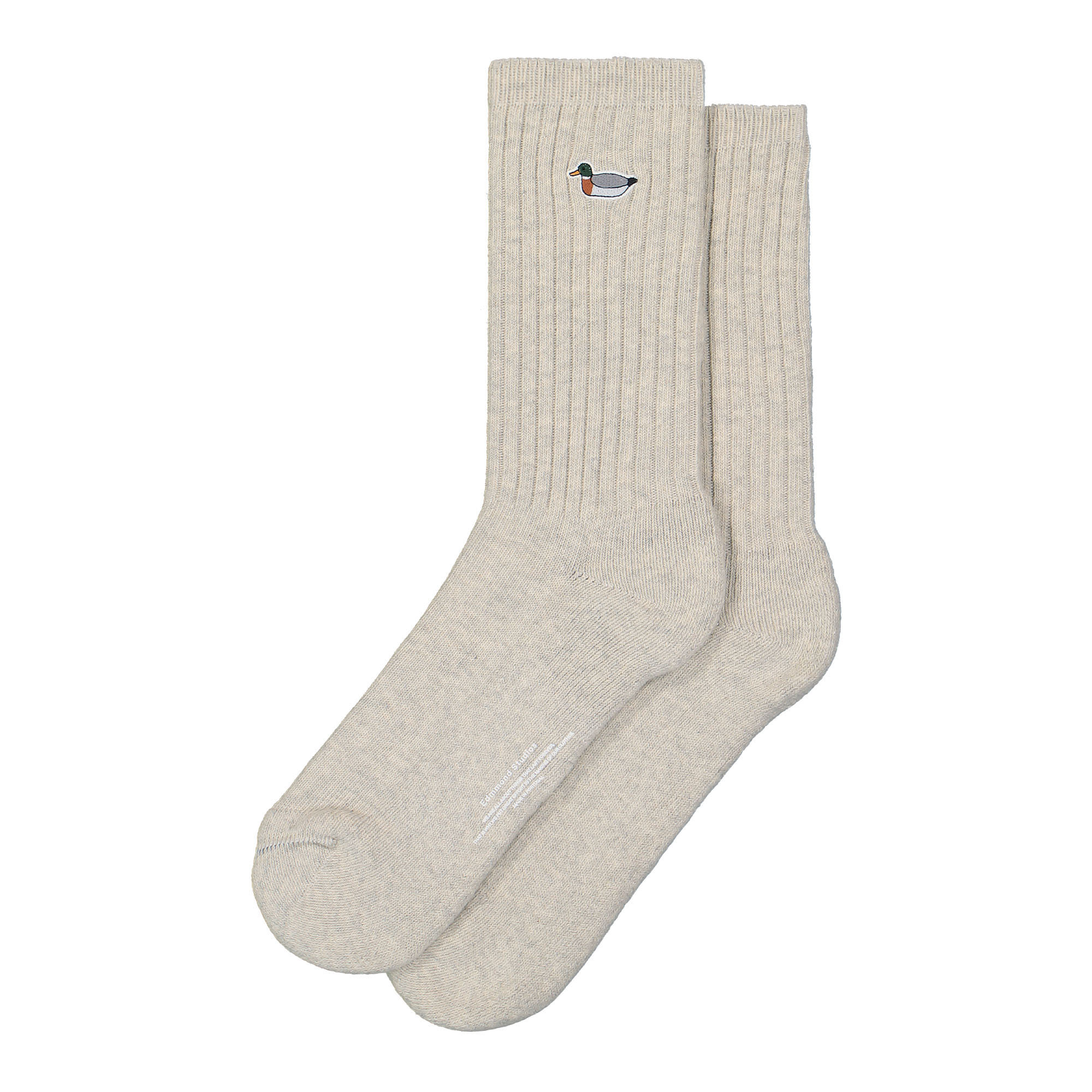 Edmmond Studios Duck Socks Light Grey Melange Socks 323-94-01820 | Overkill