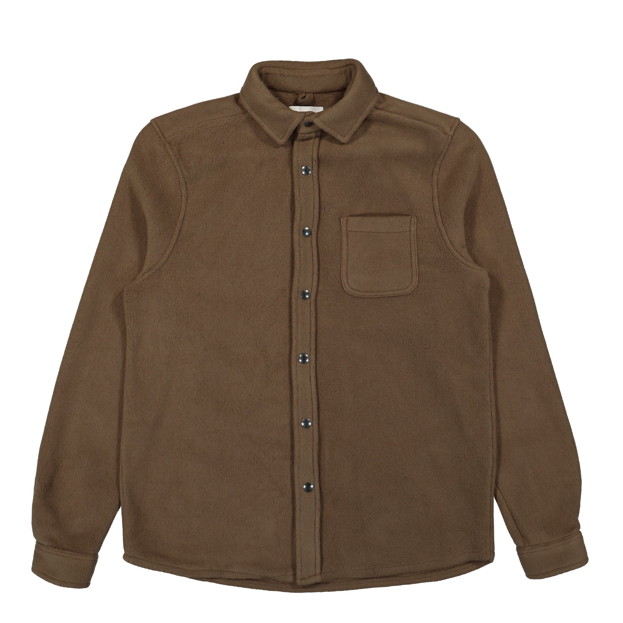 Edmmond Studios Snow Shirt Plain Brown Shirts 324-10-26750 | Overkill