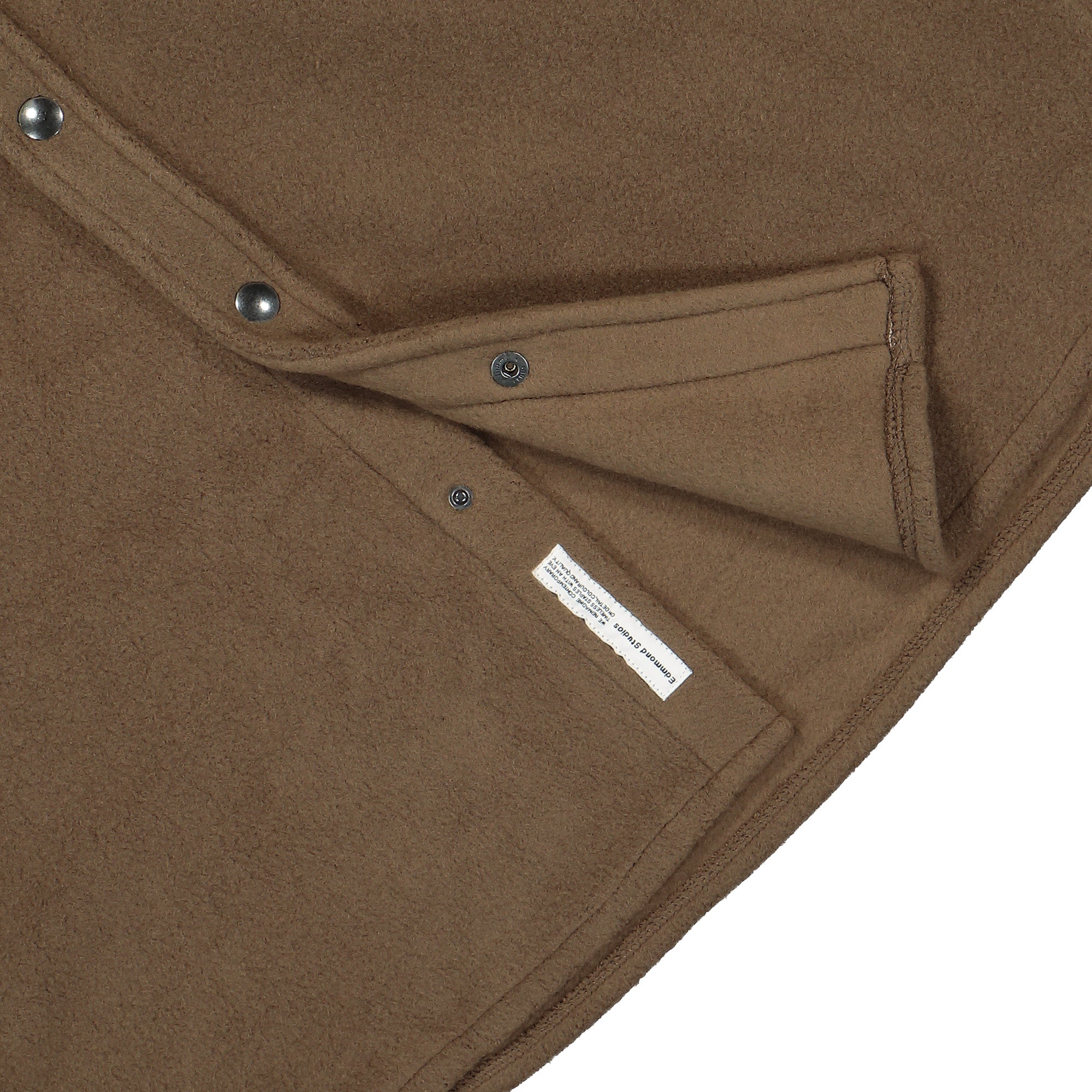 Edmmond Studios Snow Shirt Plain Brown Shirts Detailfoto | Overkill