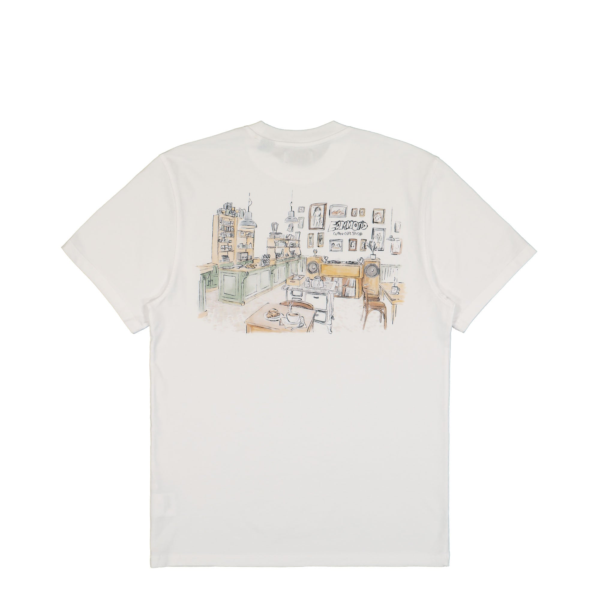 Edmmond Studios Cafe Edmmond T-Shirt Plain White T-Shirts Close-up | Overkill