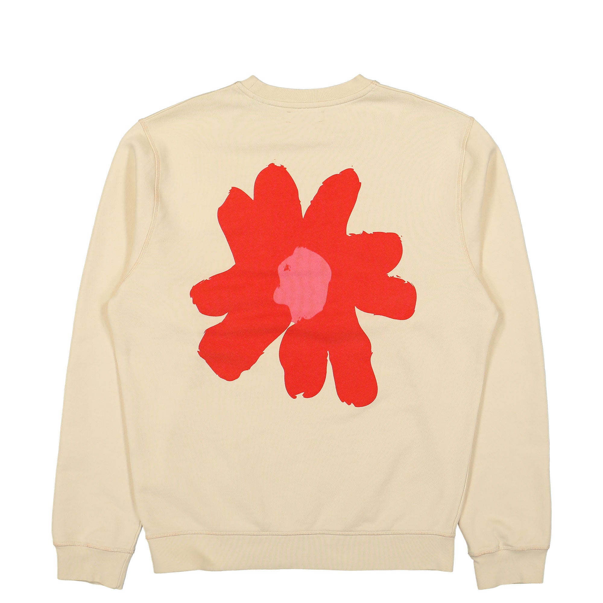 Edmmond Studios Botanic Society Sweatshirt Plain Beige Sweatshirts Close-up | Overkill