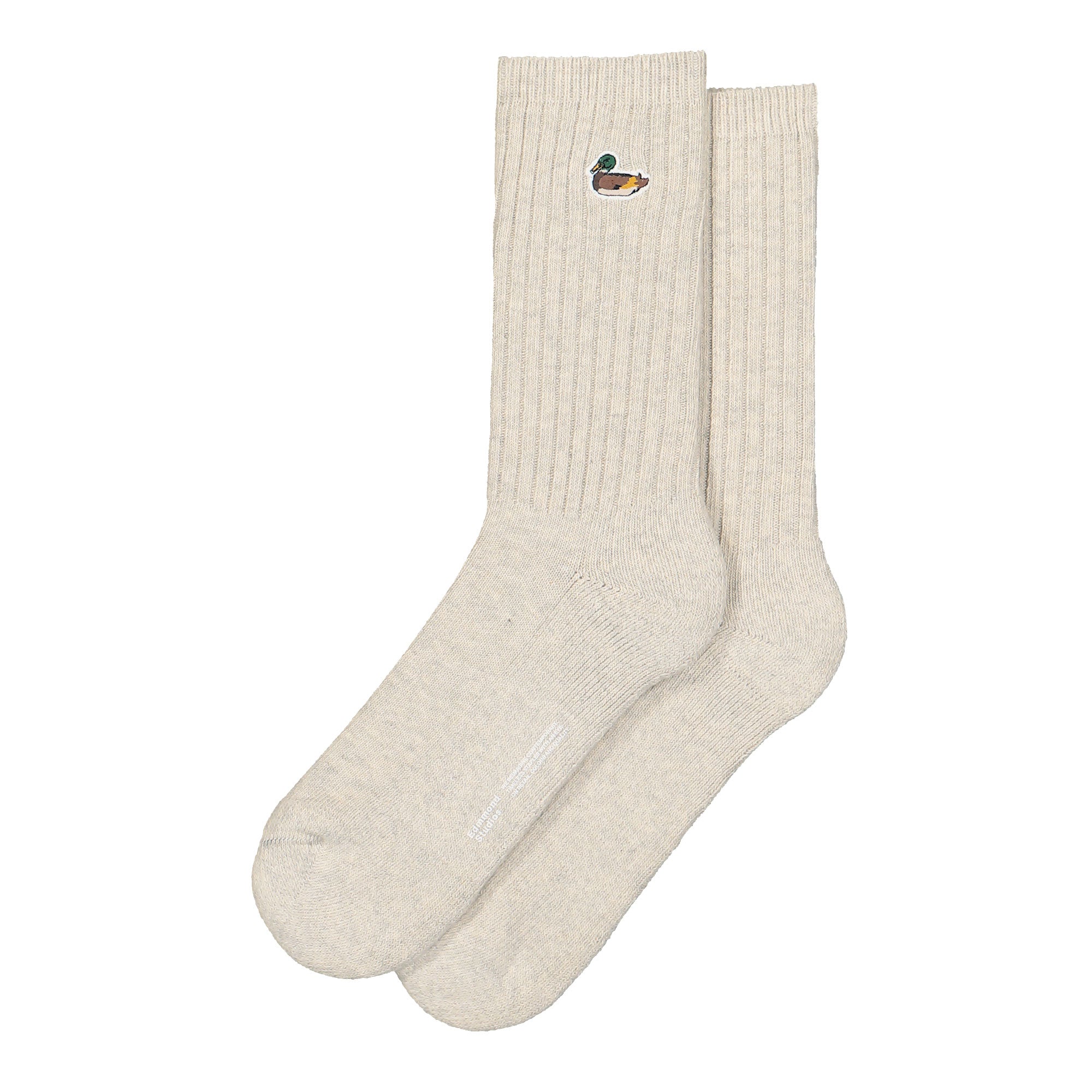 Edmmond Studios Duck Socks Plain Light Grey Melange Socks 324-94-01820 | Overkill