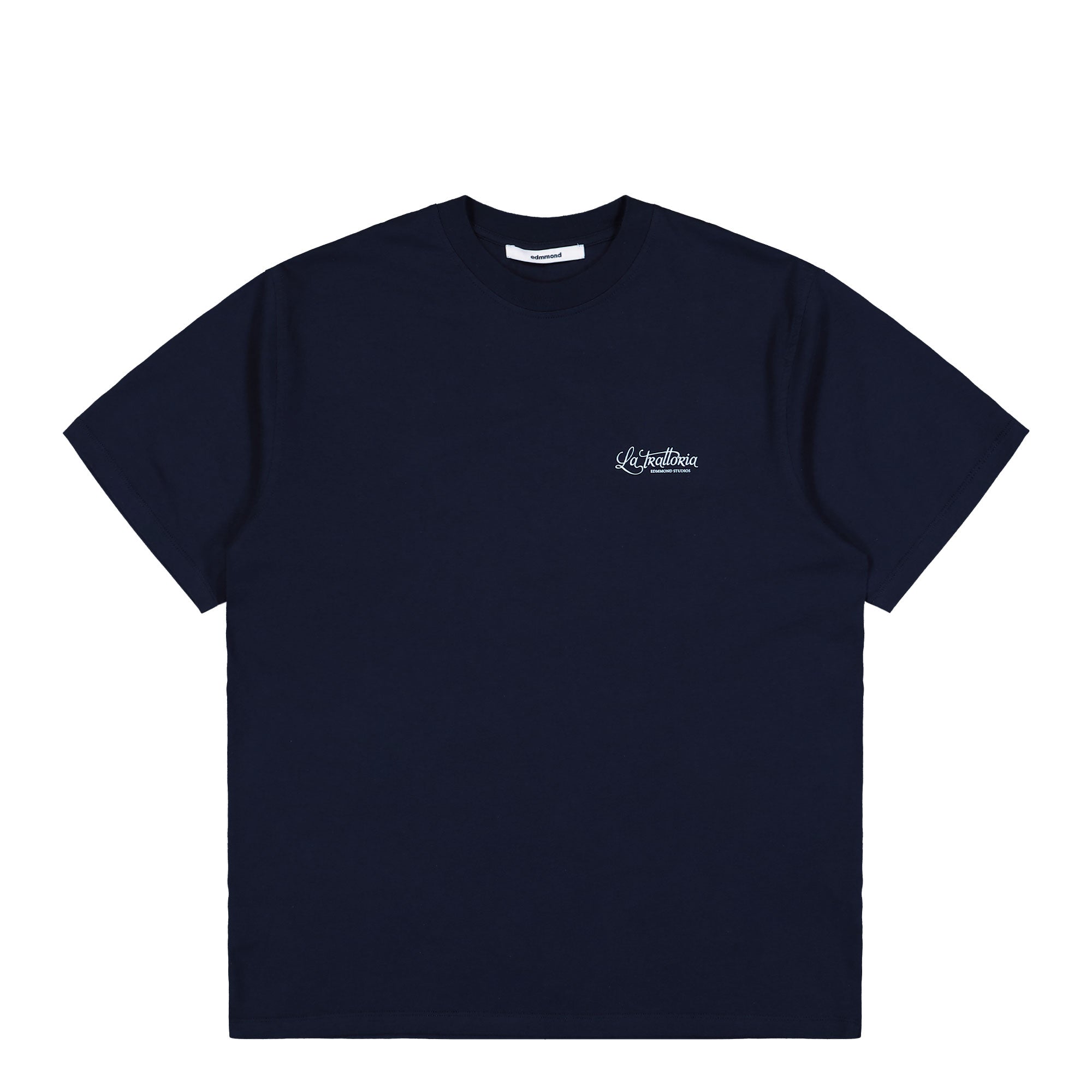 Edmmond Studios La Trattoria T-Shirt Plain Navy T-Shirt 325-30-15590 | Overkill
