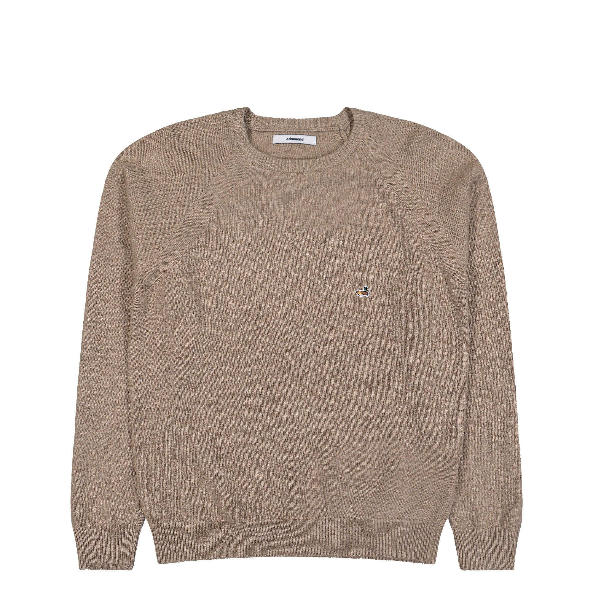Edmmond Studios Duck Patch Sweater Plain Tan Sweatshirts 325-60-01060 | Overkill