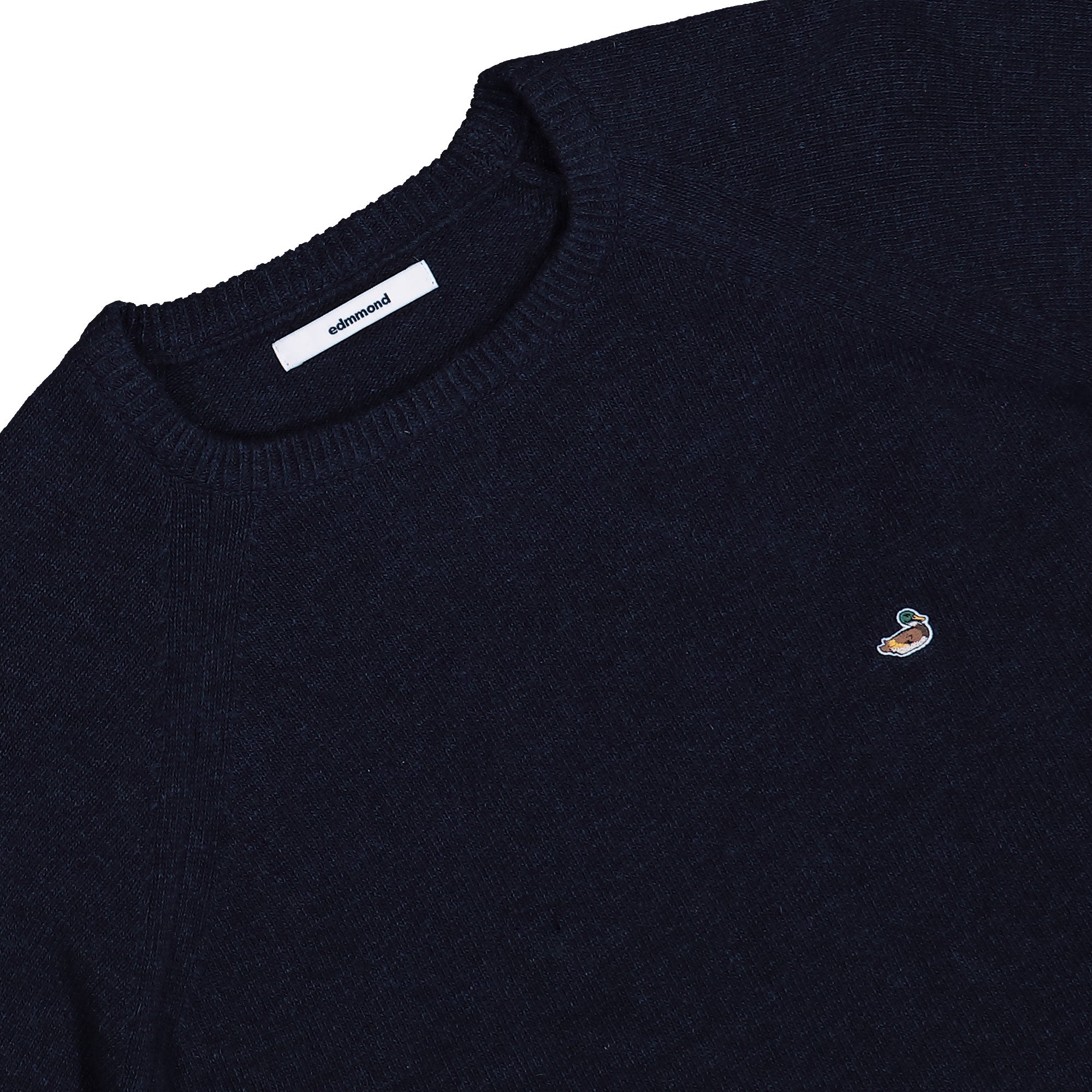 Edmmond Studios Duck Patch Sweater Plain Navy Sweatshirts 325-60-01590 Detailfoto | Overkill
