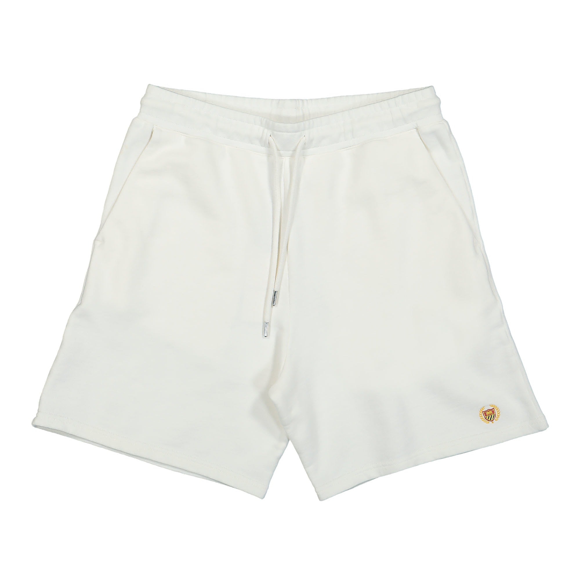 Bel-Air Athletics Academy Embroidered Logo Crest Short White Shorts 32BELB107R | Overkill