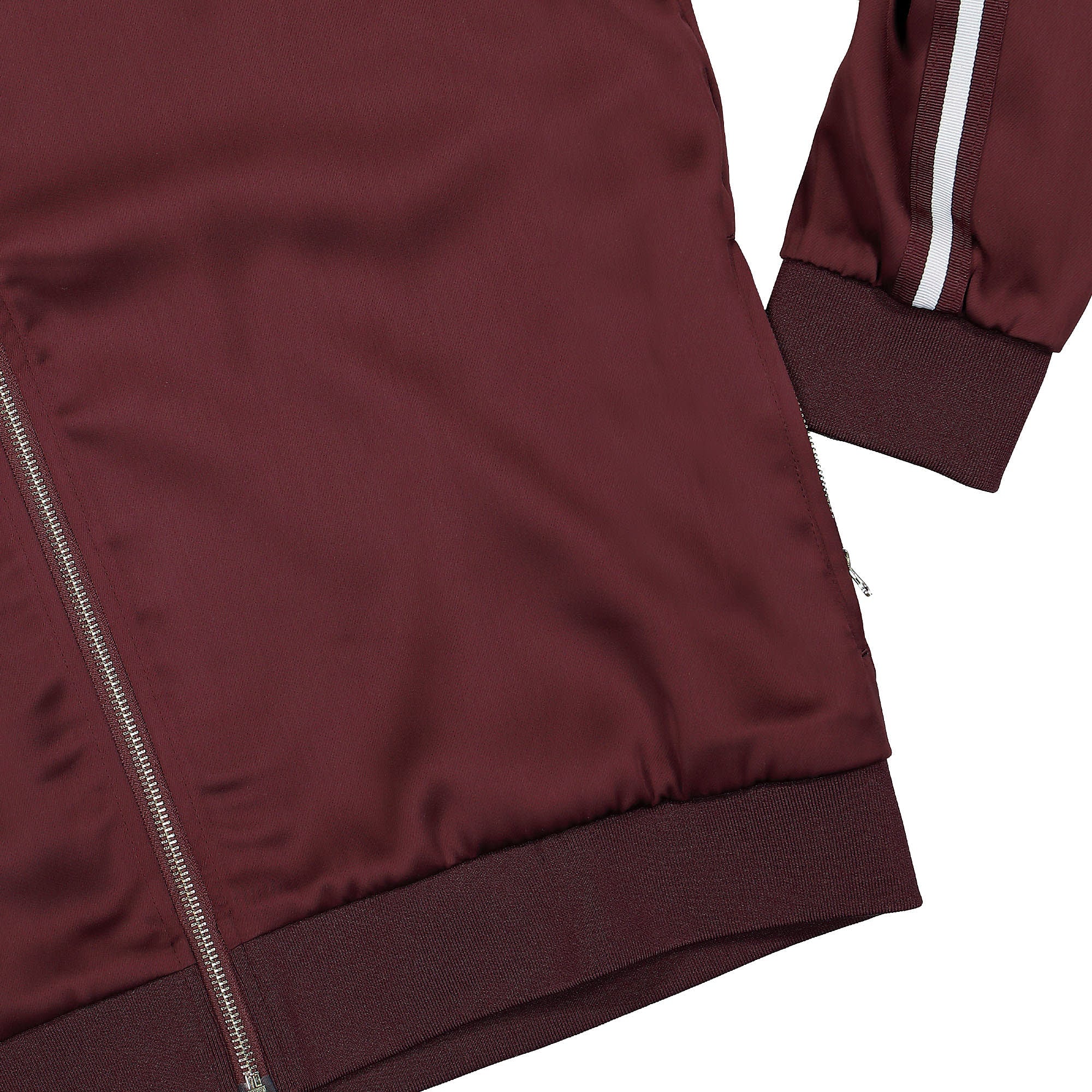 Bel-Air Athletics Academy Embroidered Logo Crest Tracksuit Top Burgundy Track Jackets Detailfoto | Overkill