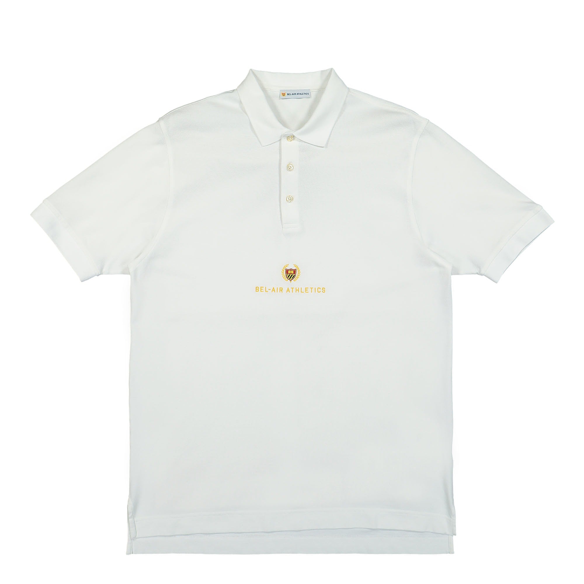 Bel-Air Athletics Embroidered Logo Academy Polo White Polo Shirts 32BELM702R | Overkill