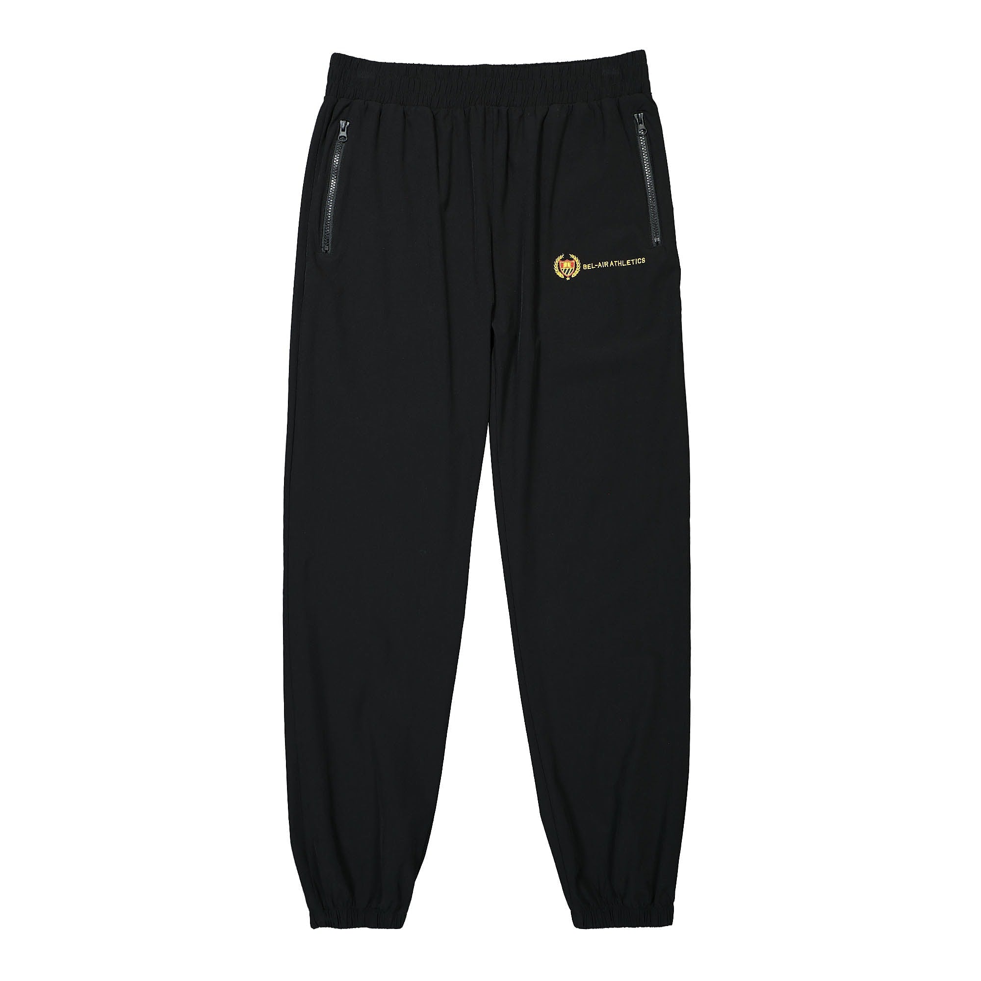 Bel-Air Athletics Academy Embroidered Nylon Logo Trackpant Black Sweat & Track Pants 32BELP101 | Overkill