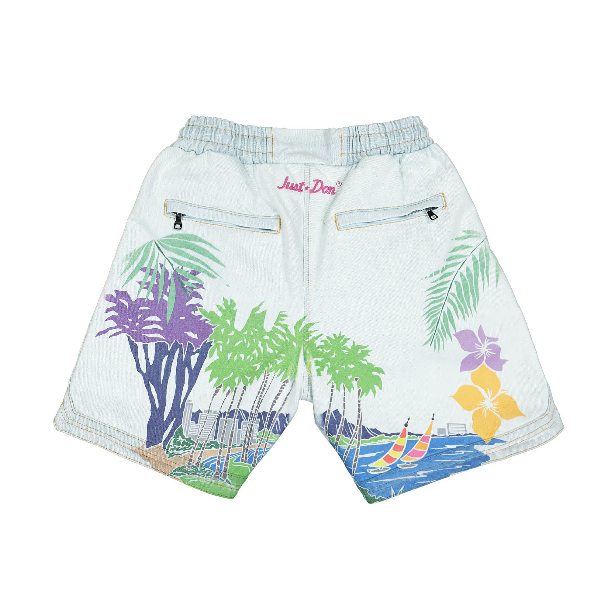 Just Don The Islanders Hawaii Short Light Blue Shorts Material | Overkill
