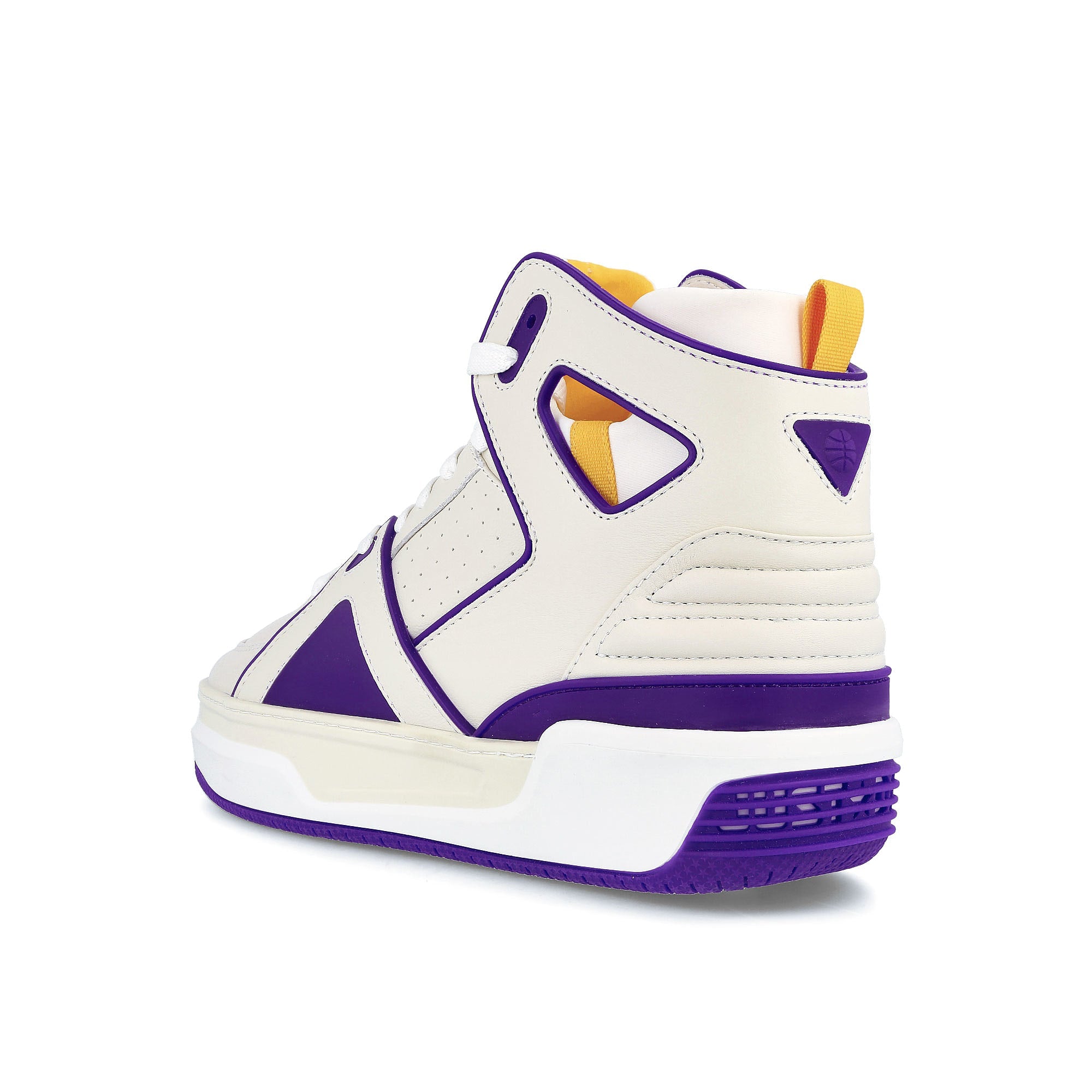 Just Don basketball courtside hi White-Gold-Purple Sneakers Material | Overkill