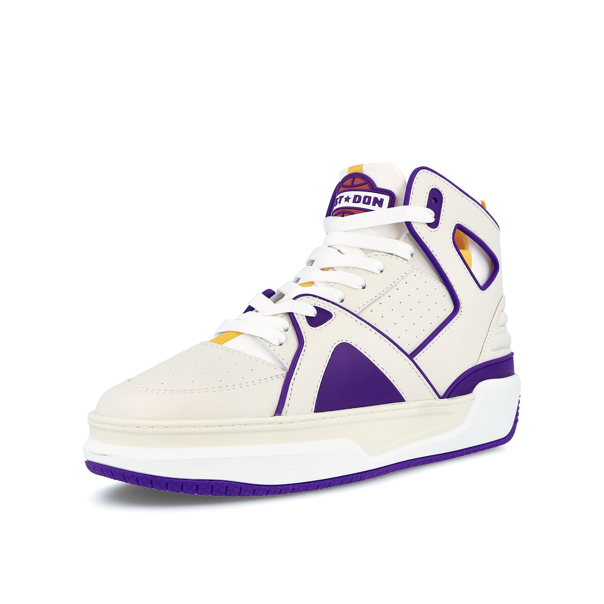 Just Don basketball courtside hi White-Gold-Purple Sneakers Detailfoto | Overkill