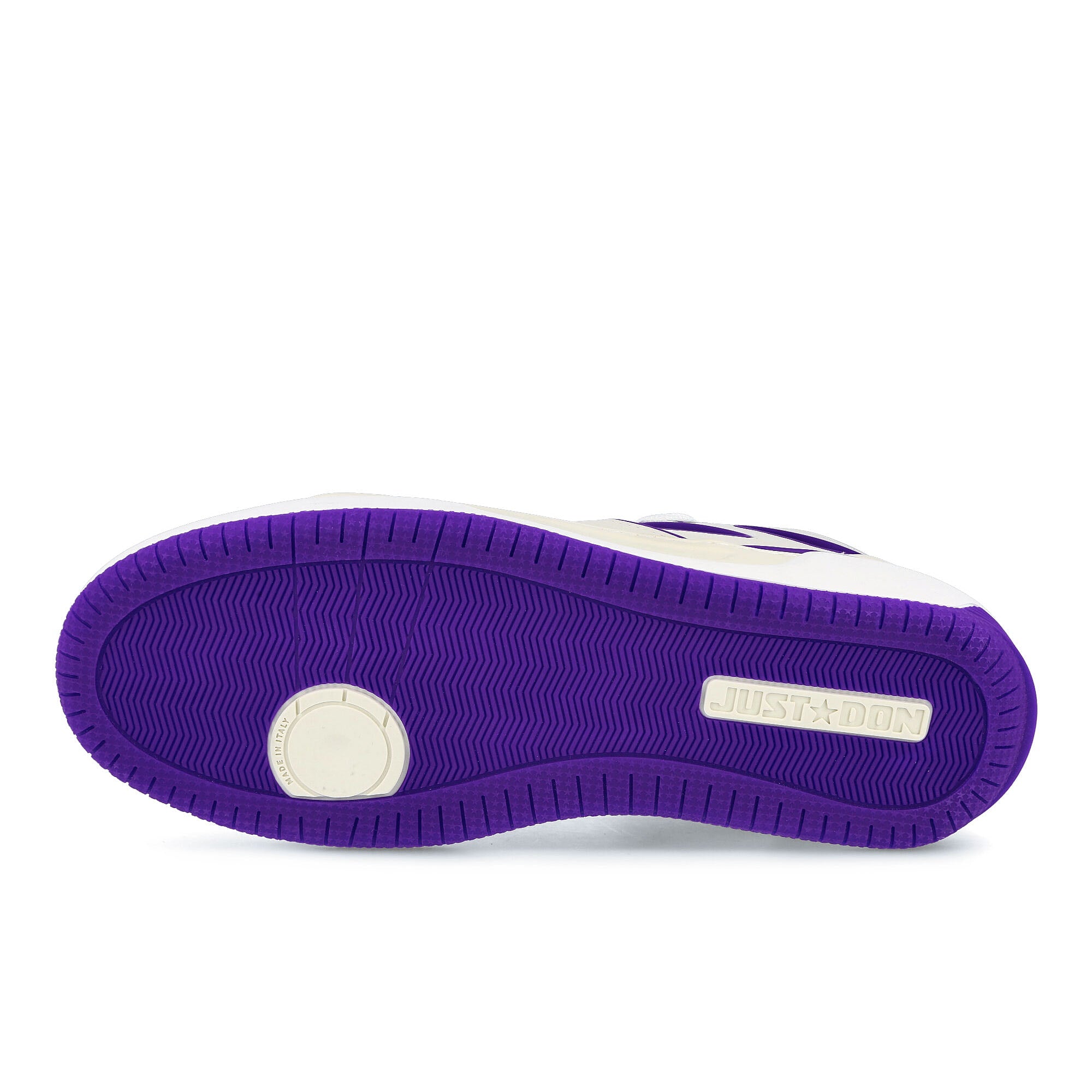 Just Don basketball courtside hi White-Gold-Purple Sneakers Detail View 1 | Overkill