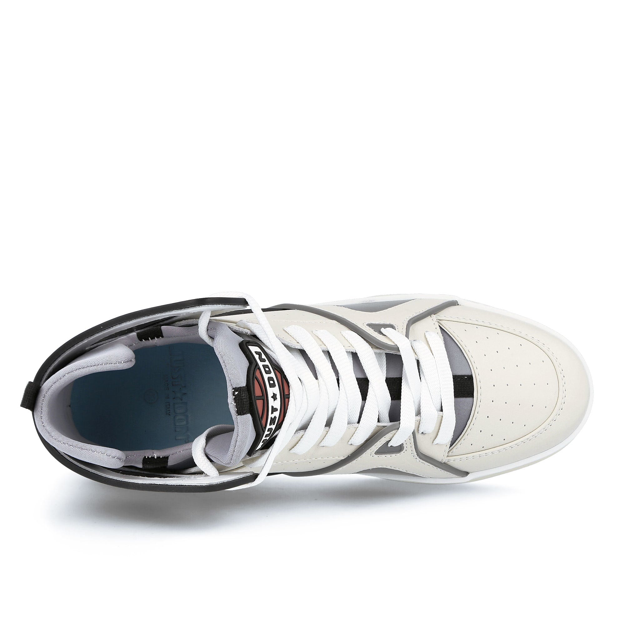 Just Don basketball courtside hi White-Grey-Black Sneakers Detailfoto | Overkill