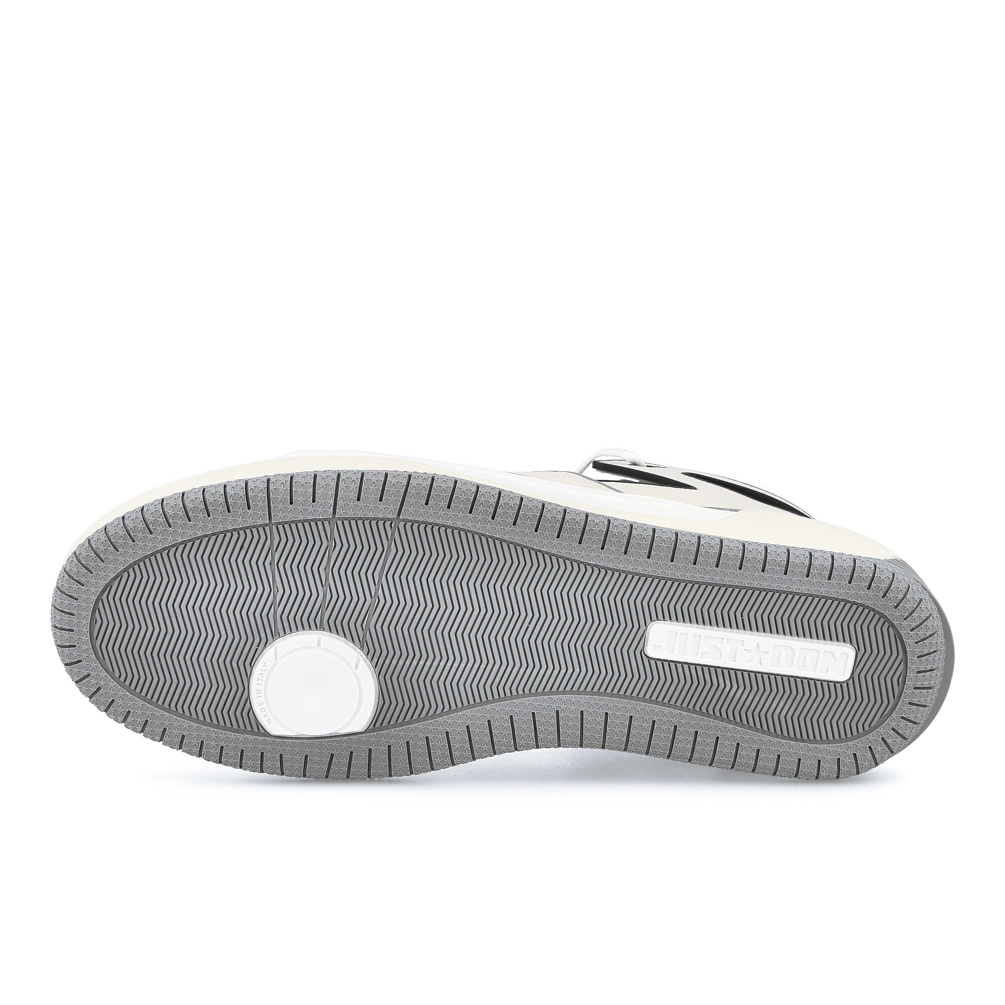 Just Don basketball courtside hi White-Grey-Black Sneakers Detail View 1 | Overkill