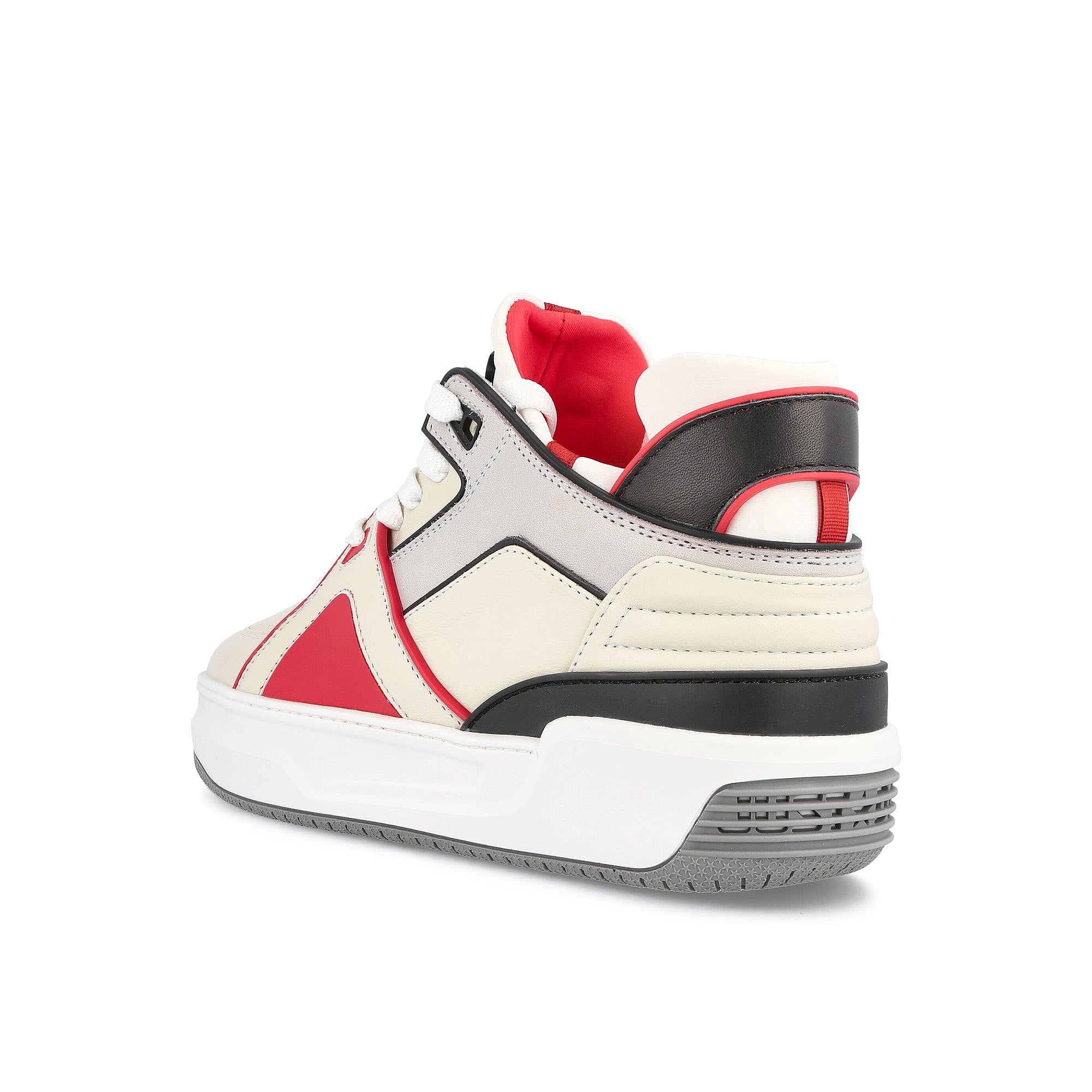 Just Don mid tennis Beige-Red Sneakers Material | Overkill