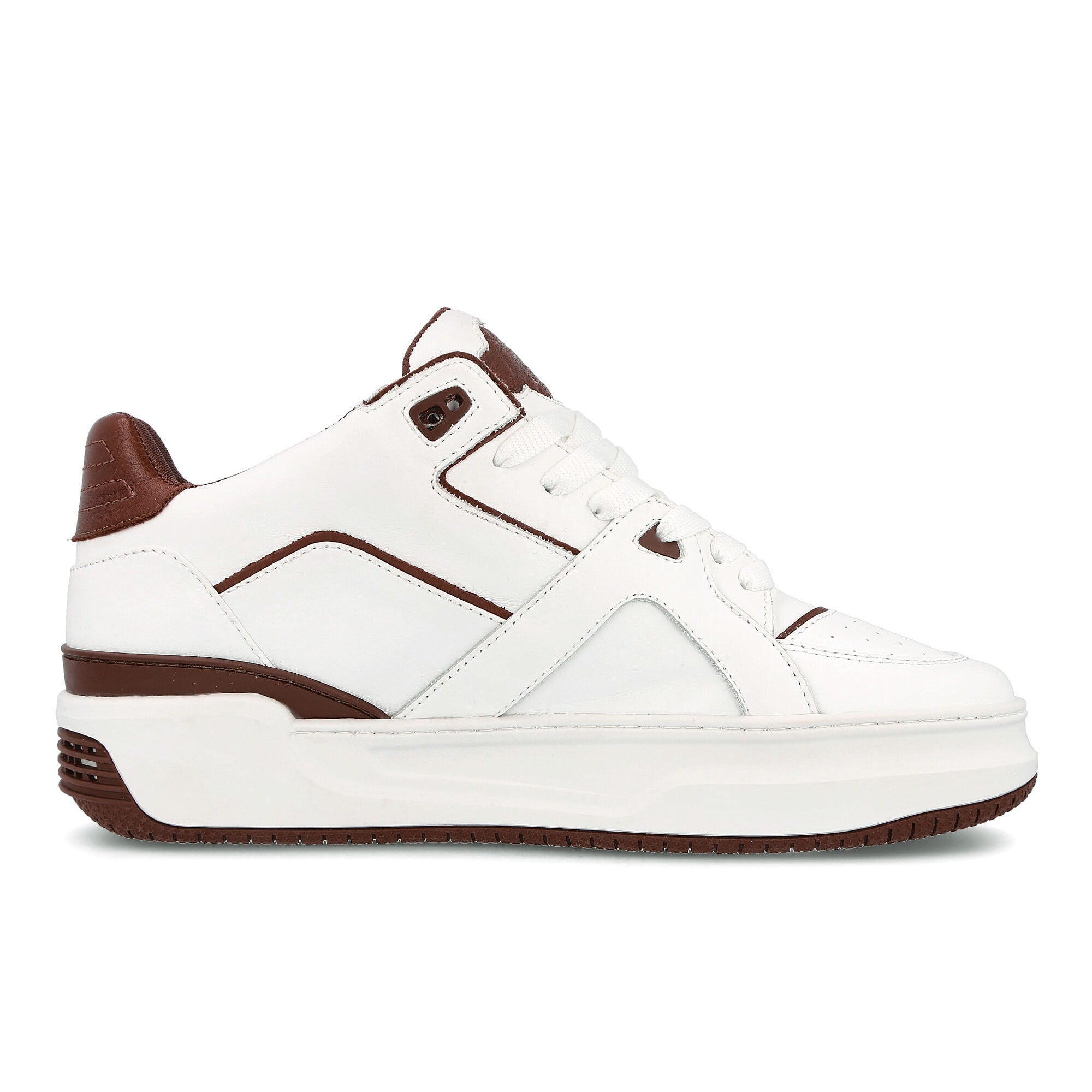 Just Don luxury courtside low White-Brown Mid Top Sneakers Silhouette | Overkill