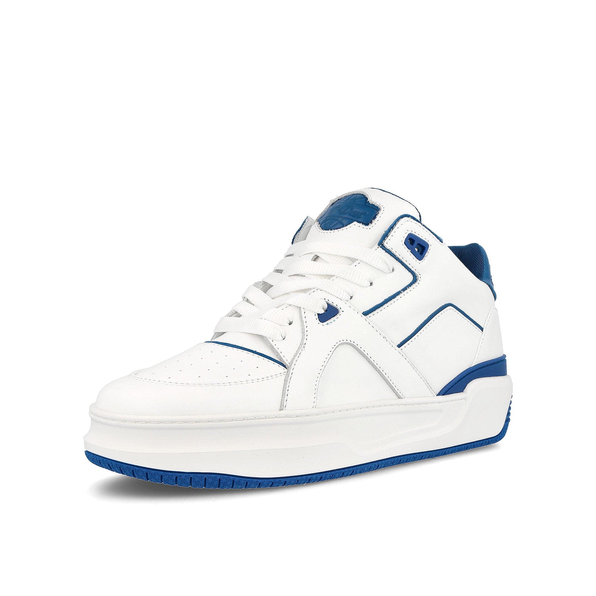 Just Don luxury courtside low White-Blue Sneakers Close Up | Overkill