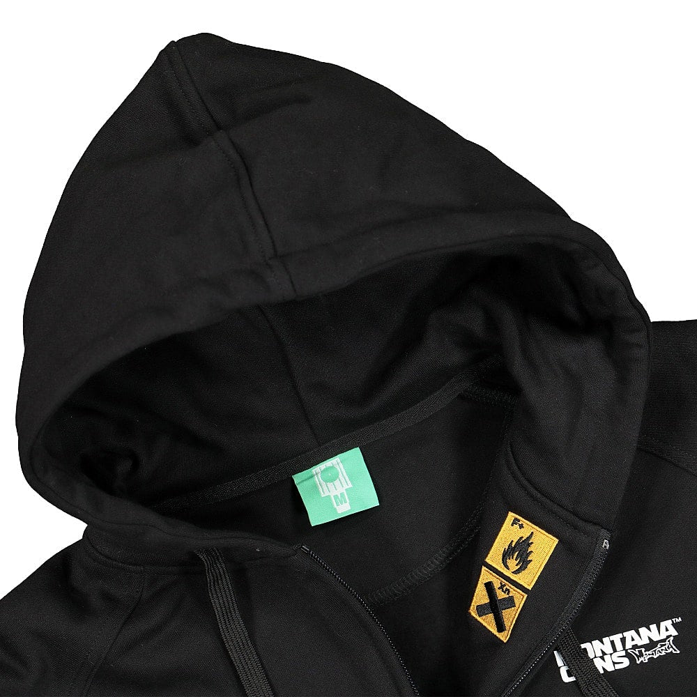 Montana Logo Zip Hoody Black Hoodies Close-up | Overkill