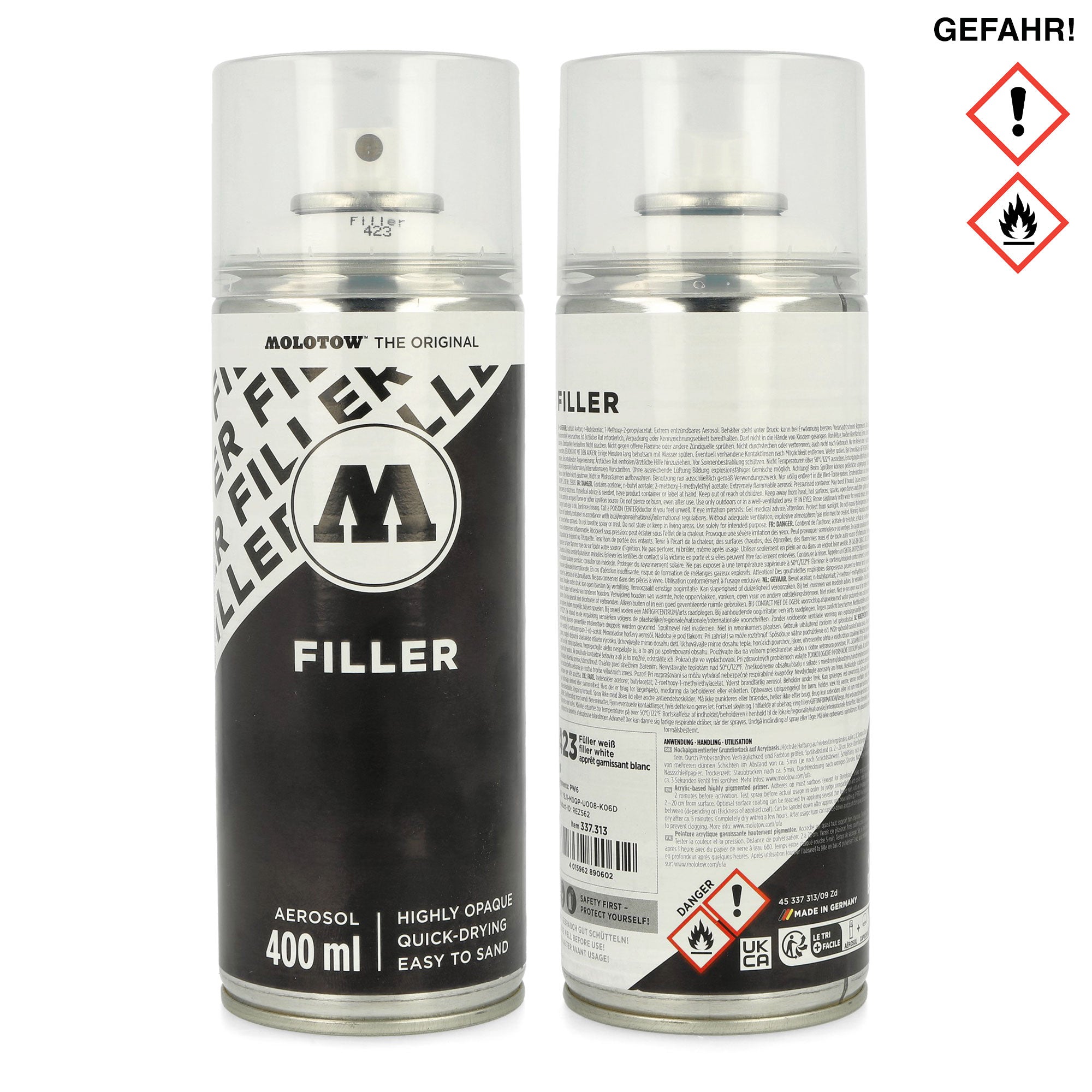Molotow Urban Fine-Art Füller 400 ml Füller Weiß Cans 337313 | Overkill