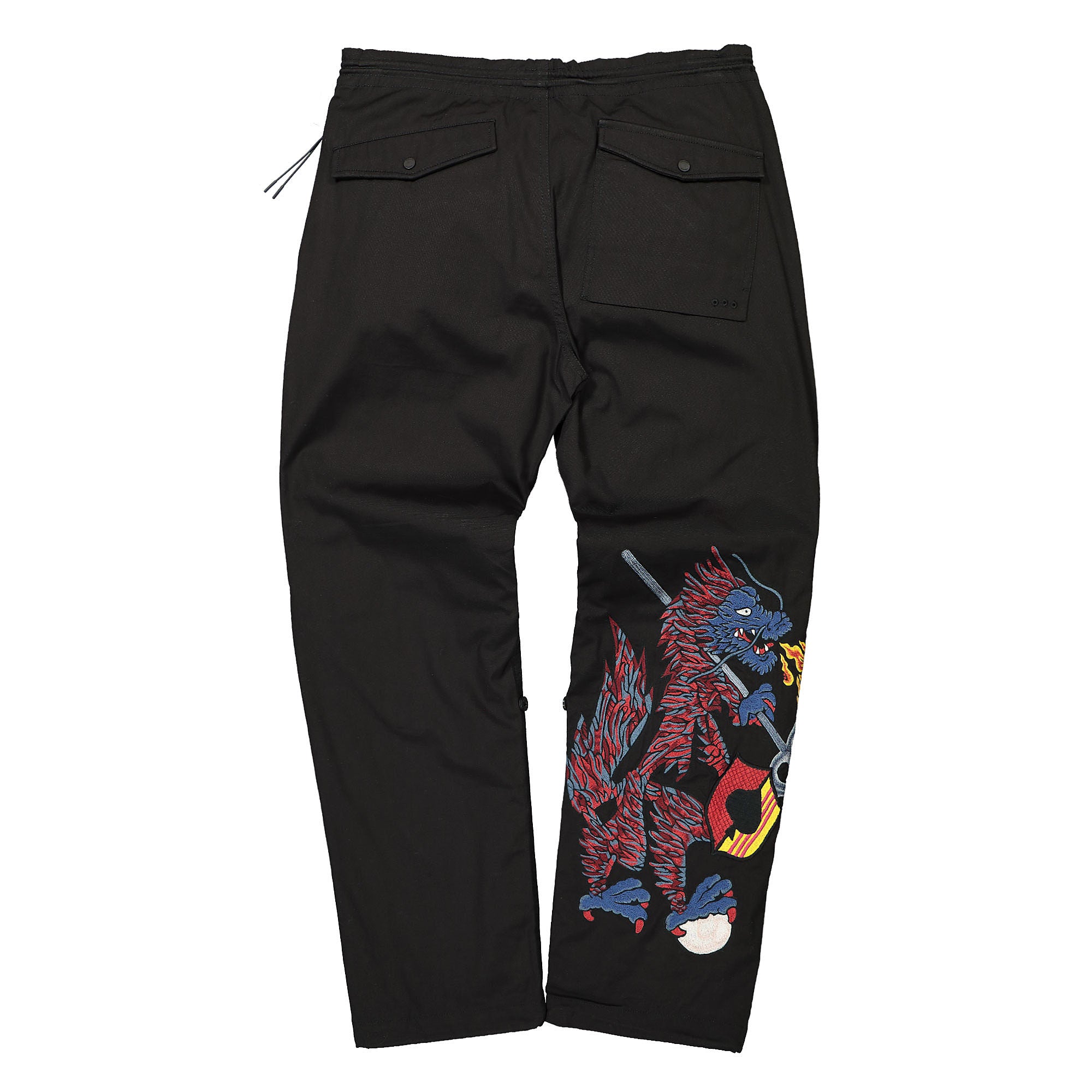 Maharishi Seadragon Embroidered Snopants Black Casual Pants Material | Overkill