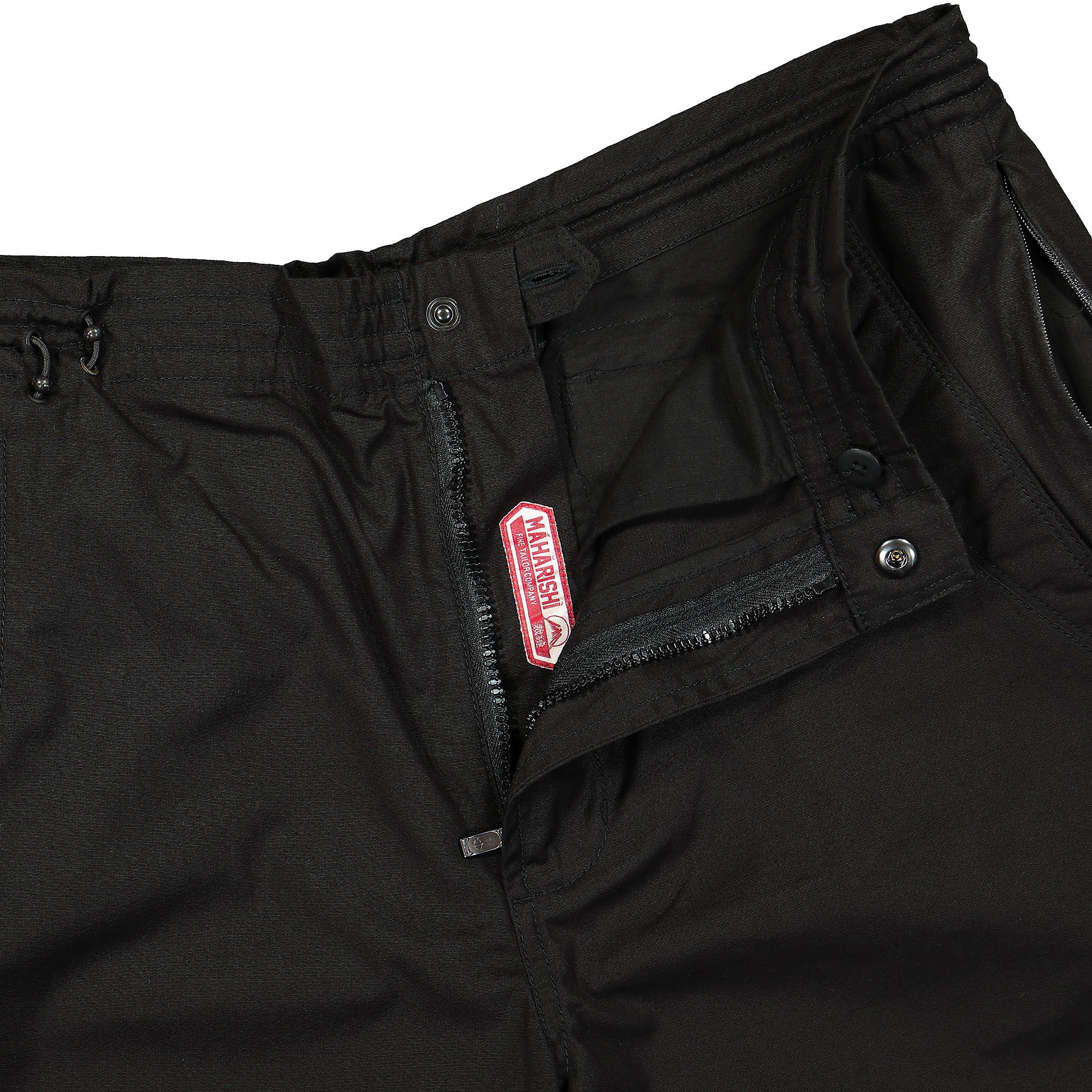 Maharishi Seadragon Embroidered Snopants Black Casual Pants Detailfoto | Overkill