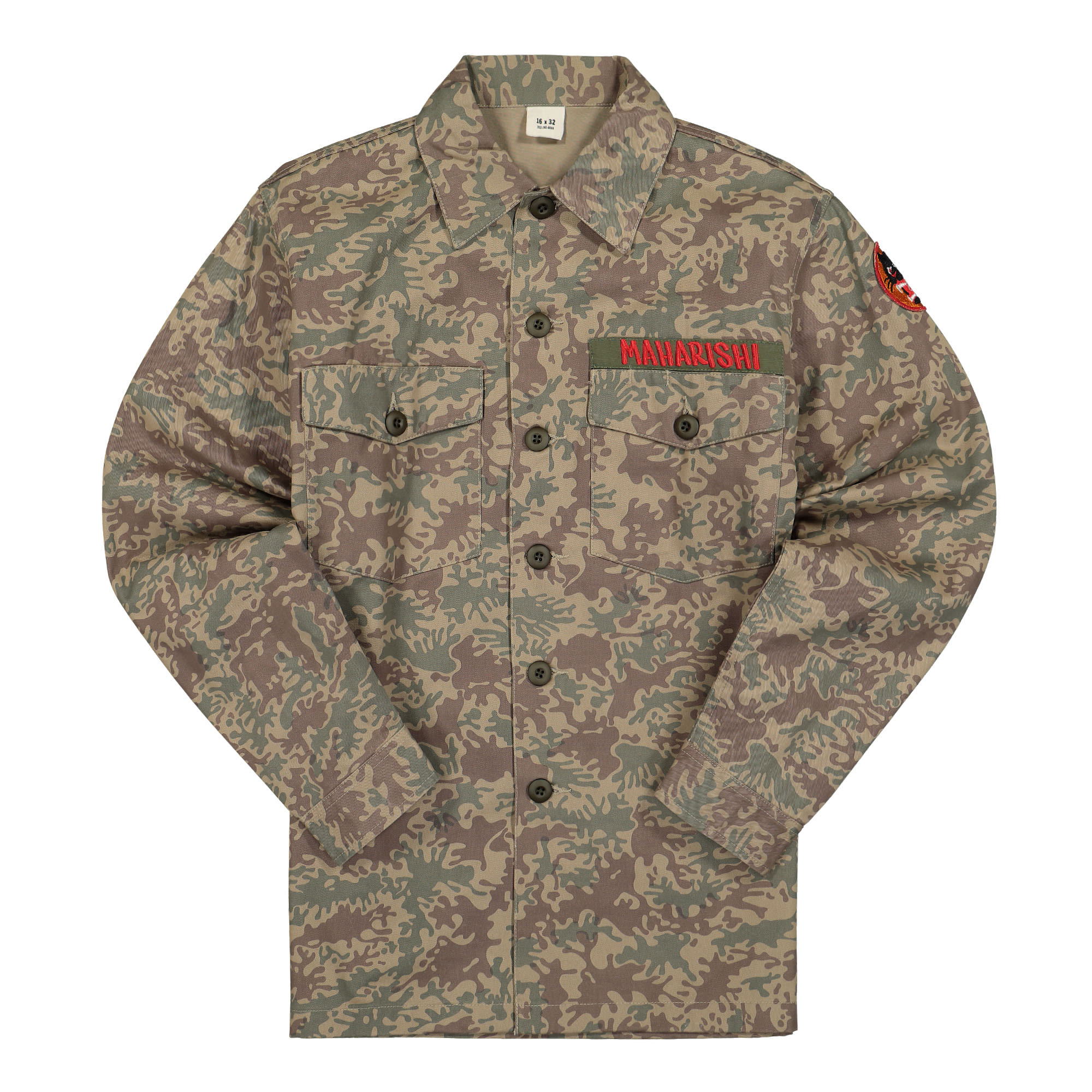 Maharishi Camo Tiger Embroidered Shirt Jungle Shirts 3582 | Overkill