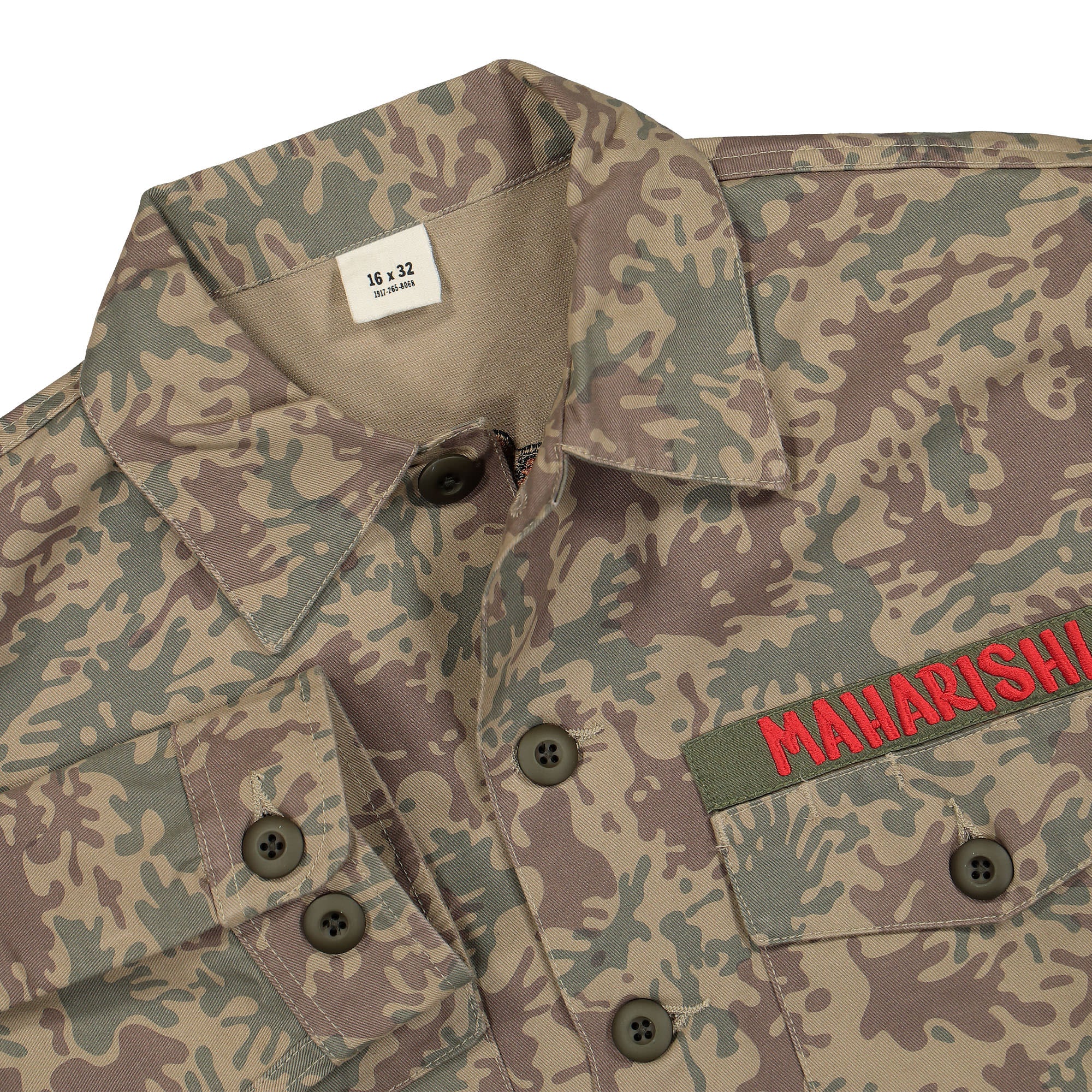 Maharishi Camo Tiger Embroidered Shirt Jungle Shirts Material | Overkill