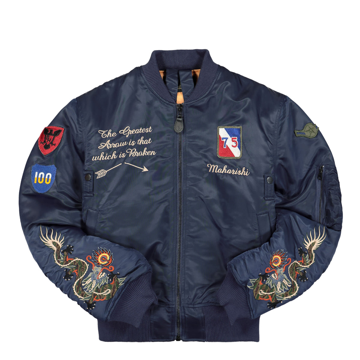 Maharishi Dragons MA-1 Flight Jacket Navy Jackets 3597 | Overkill