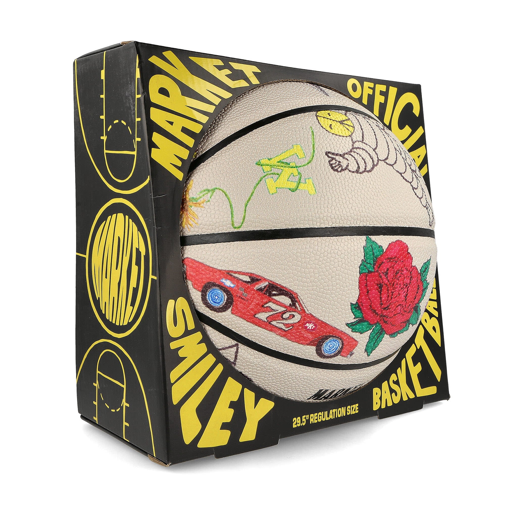 Market Varsity Hand-Drawn Basketball Cream Basketballs Detailfoto | Overkill
