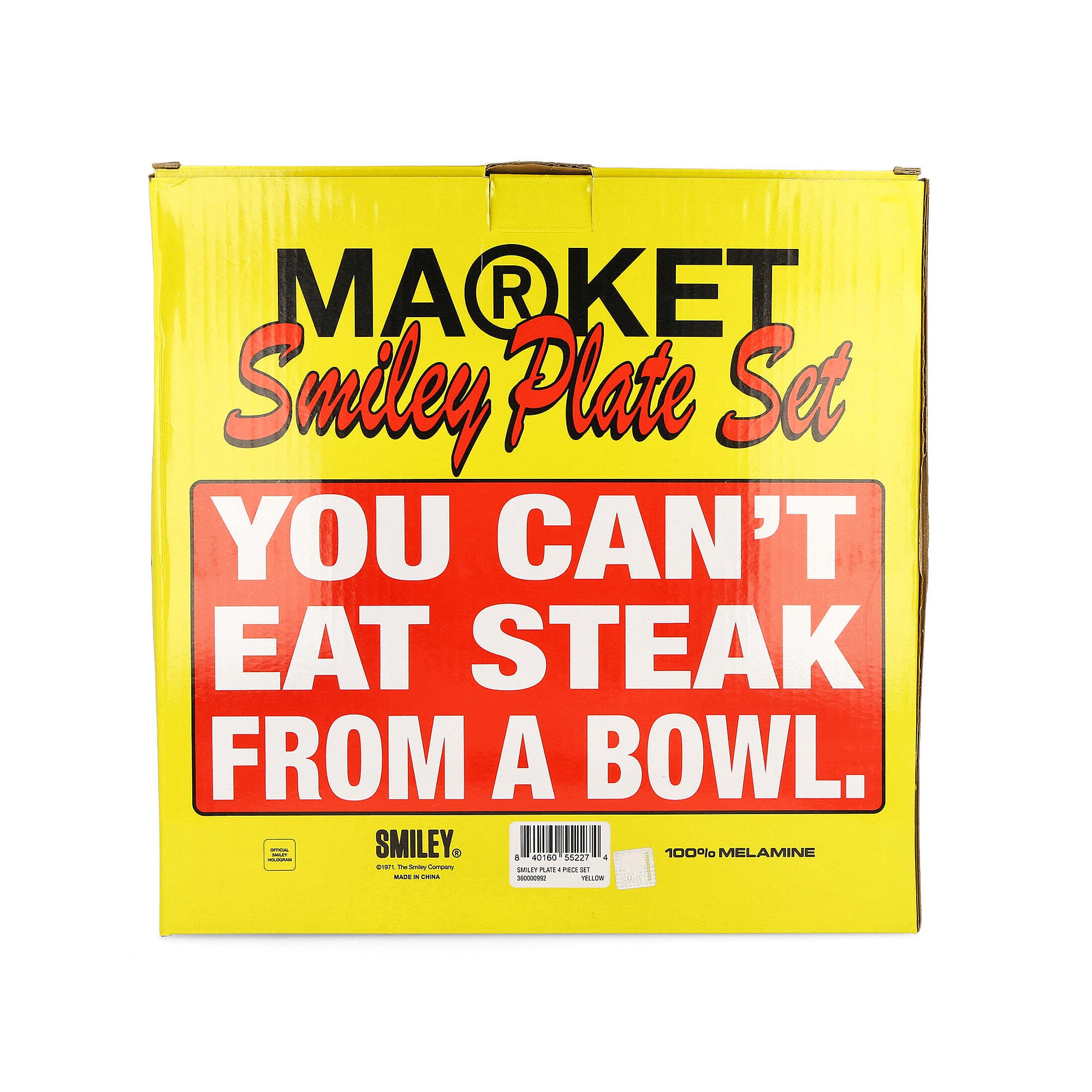 Market Smiley Plate 4 Piece Set Yellow Other Home Accessories Detail view 1 | Overkill