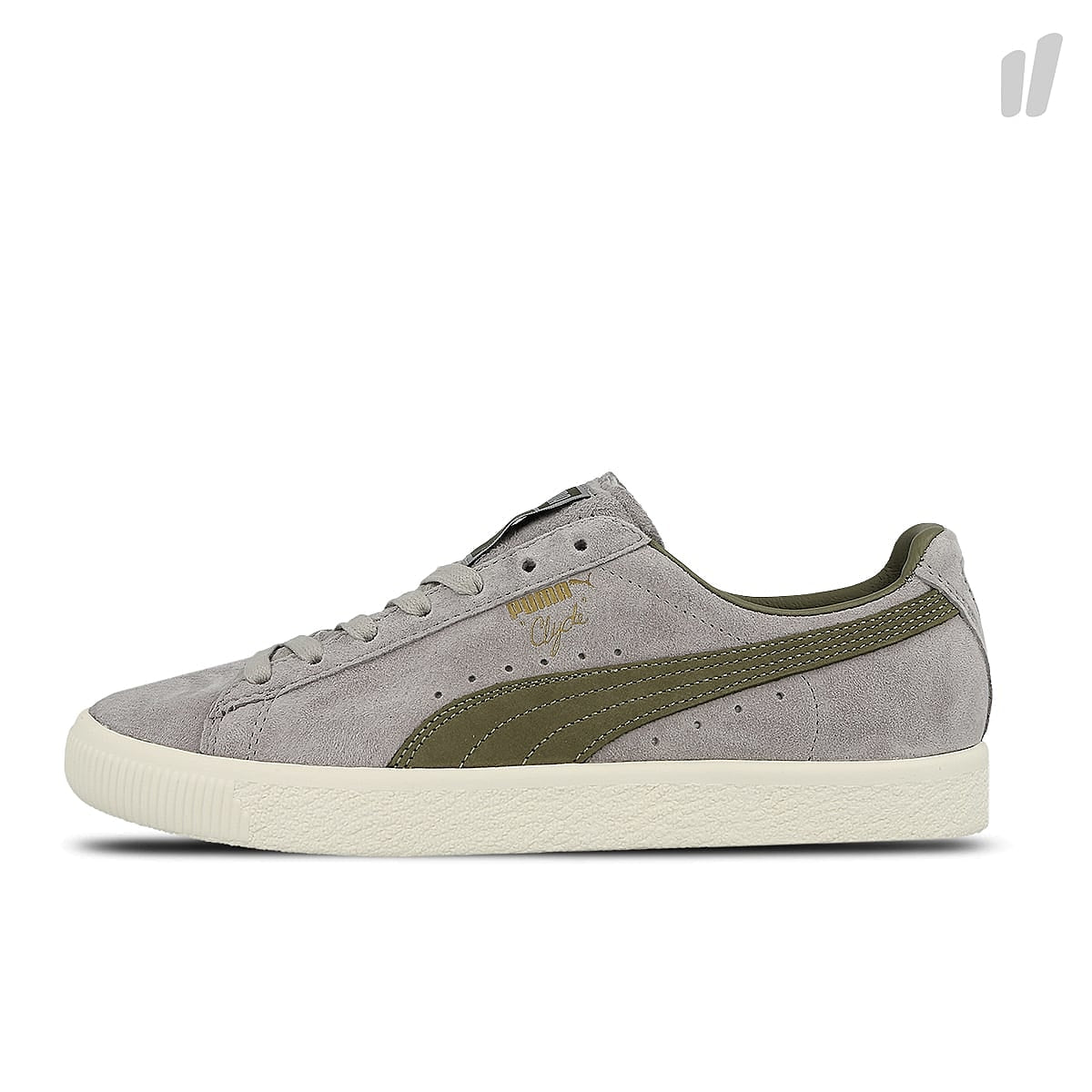 Puma clyde Drizzle - Burn Olive - Gold Sneakers 361052 01 | Overkill