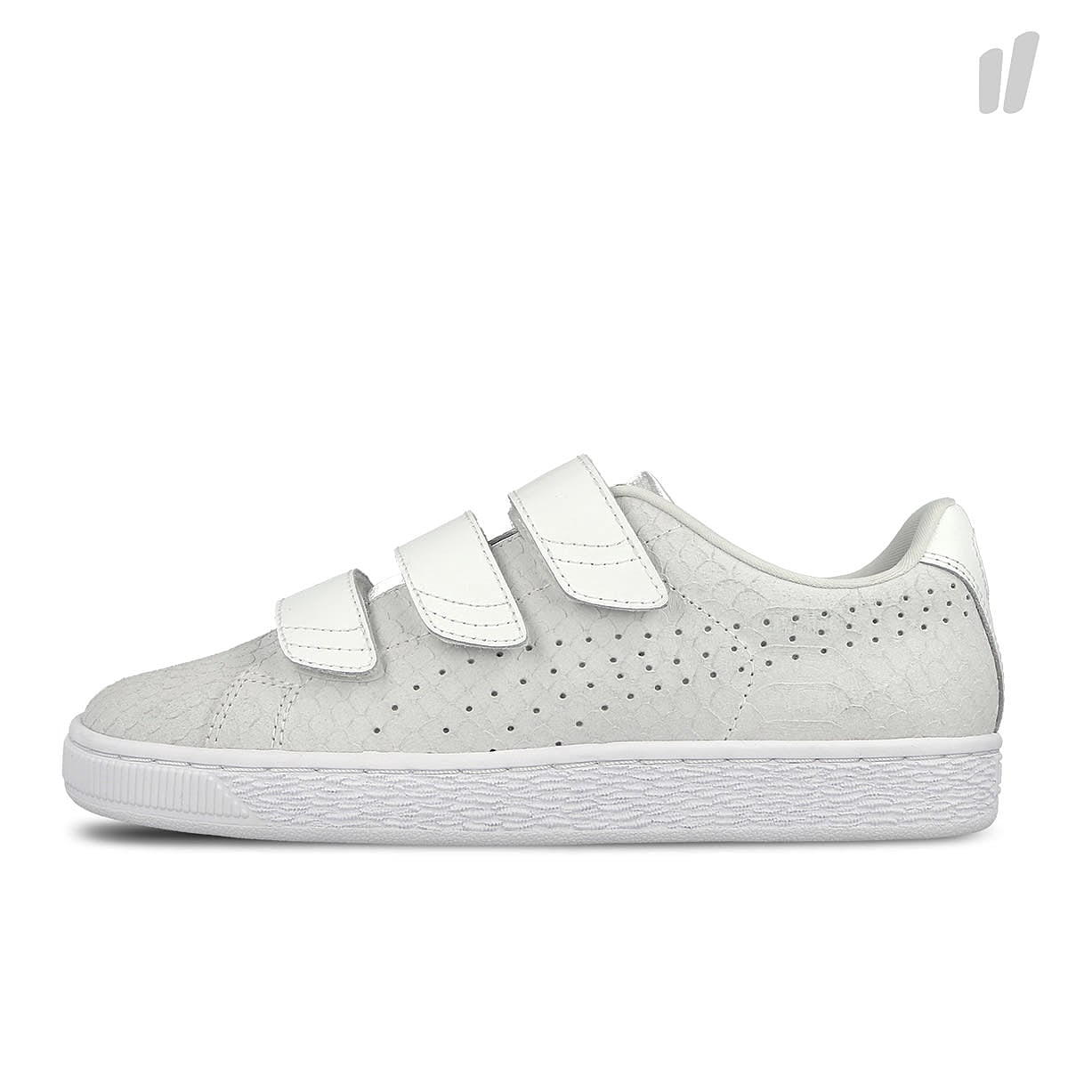 Puma wmns basket strap exotic skin Puma White - Puma White Sneakers 362707 02 | Overkill