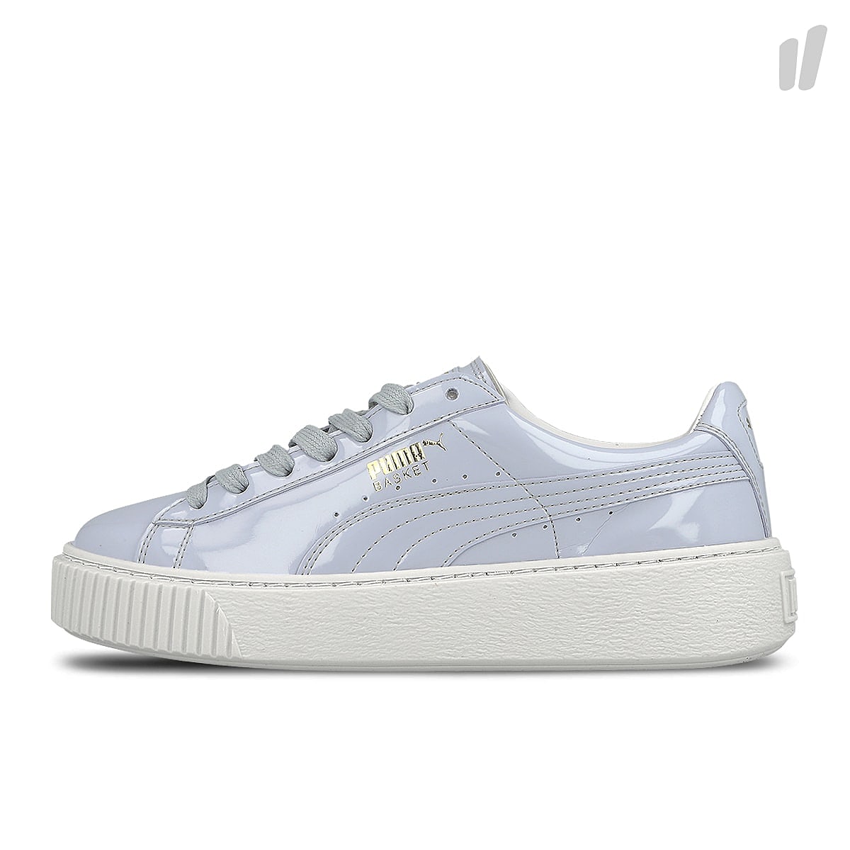 Puma wmns basket platform patent Halogen Blue / Halogen Blue Sneakers 363314 01 | Overkill