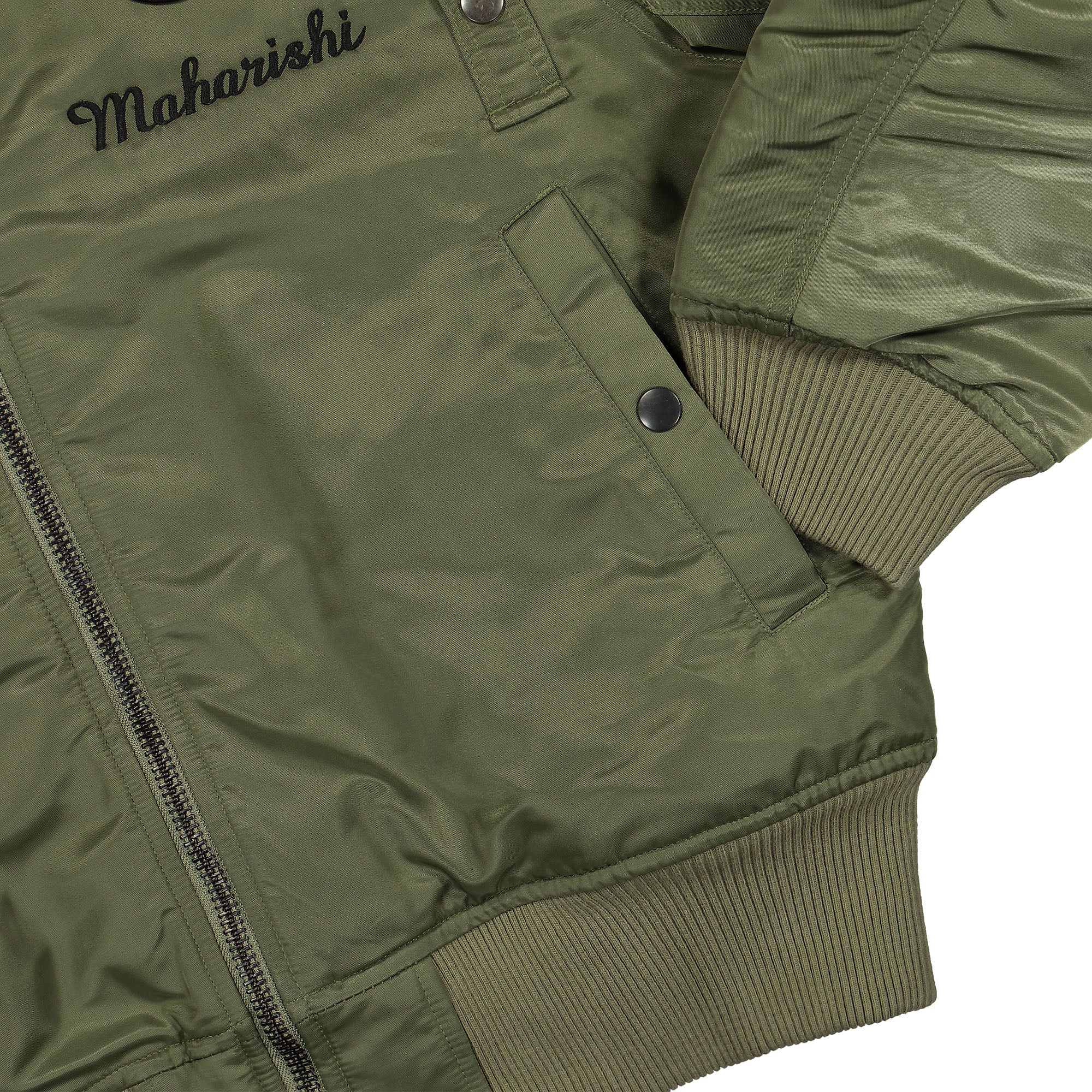 Maharishi Subdued MA-1 Flight Jacket Olive Jackets Detailfoto | Overkill