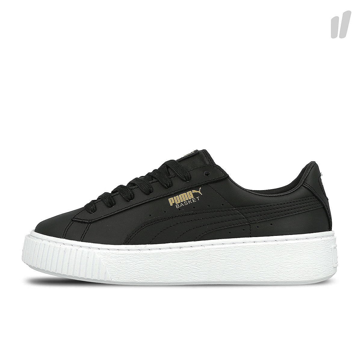 Puma wmns basket platform core Puma Black - Gold Sneakers 364040 03 | Overkill