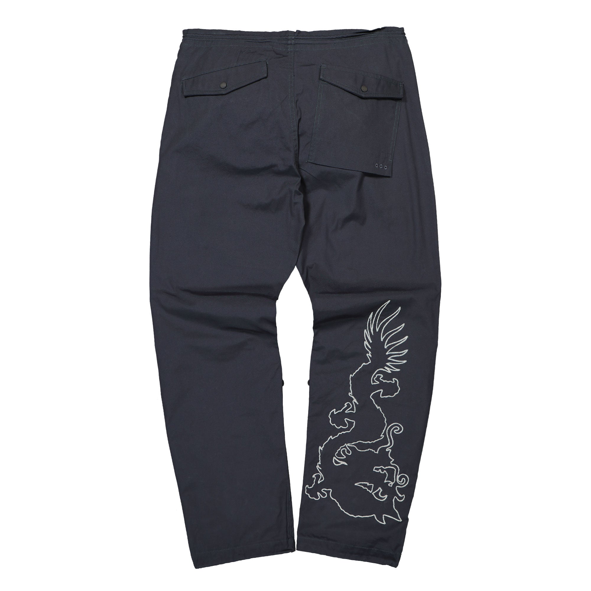 Maharishi 3M Dragon Embroidered Snopants Black Casual Pants Material | Overkill