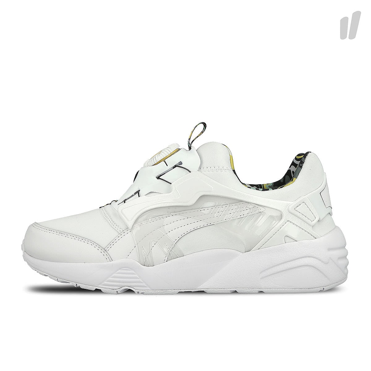 Puma disc blaze White / Yellow Sneakers 365669 01 | Overkill