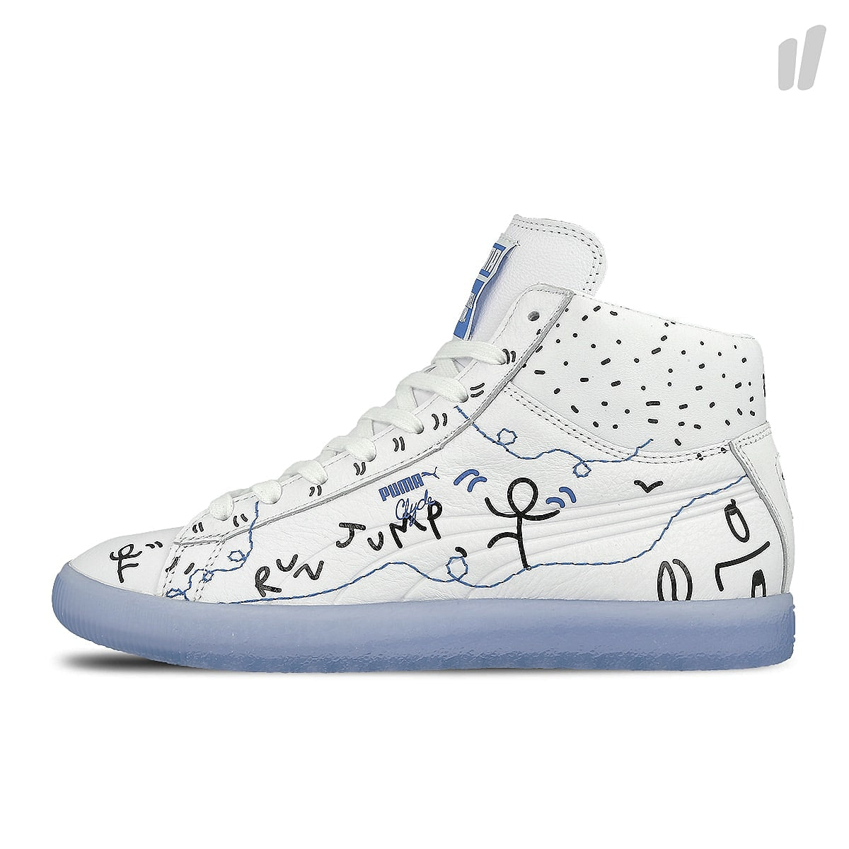 Puma clyde mid sm Puma White / Puma White Sneakers 365897 01 | Overkill