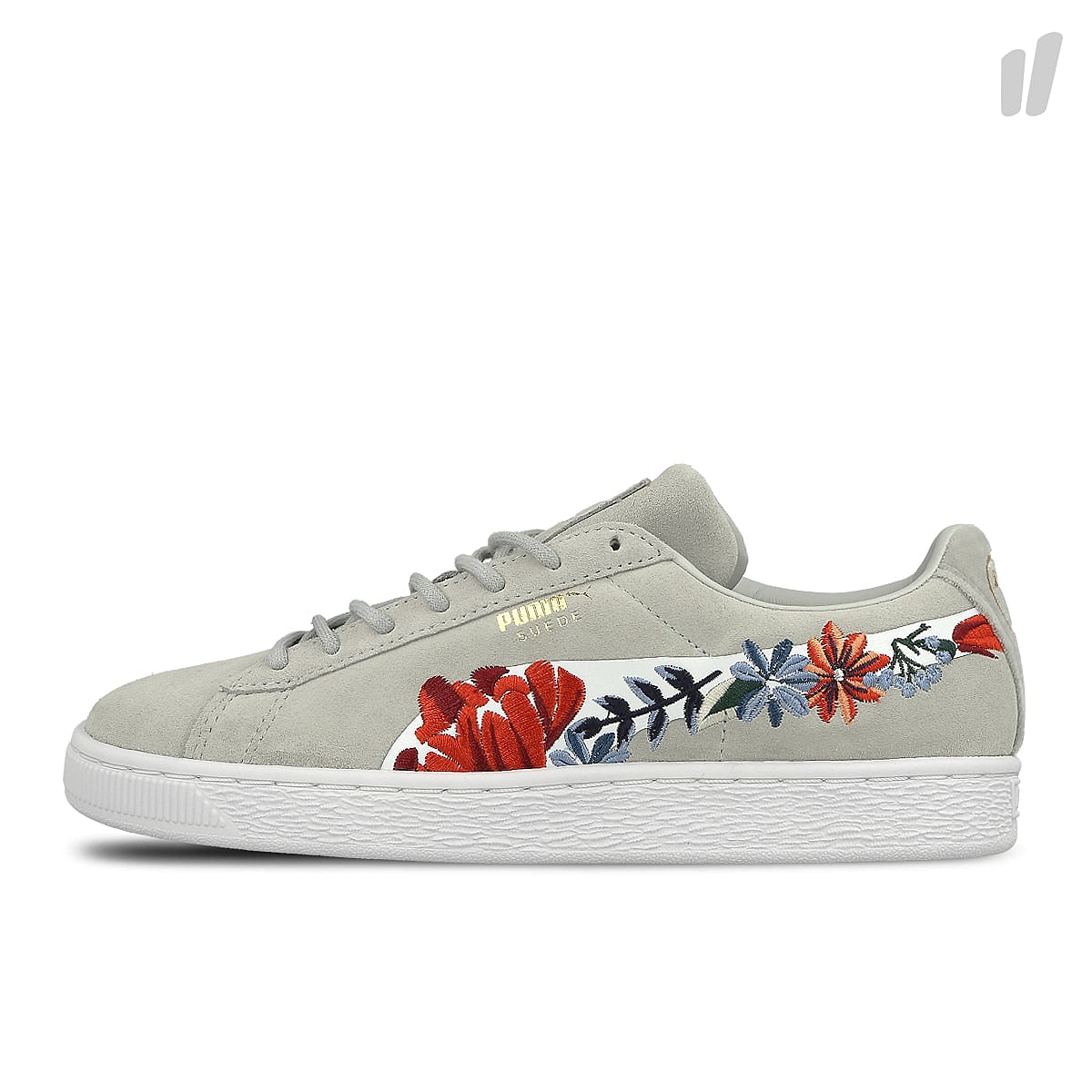 Puma wmns suede hyper embelished Glacier Gray - Puma White Sneakers 366124 02 | Overkill